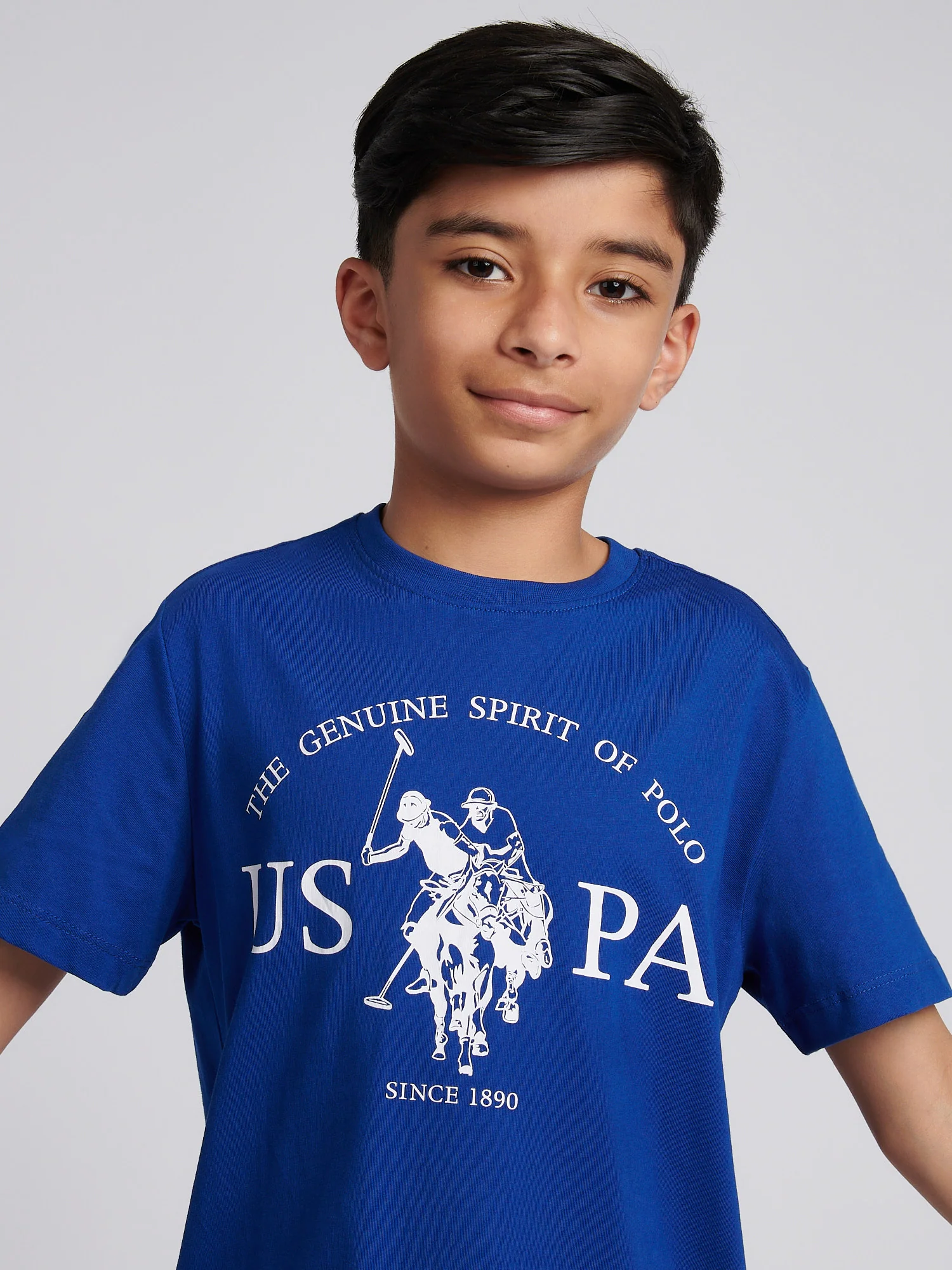 Boys USPA Print Graphic T-Shirt in Sodalite Blue - Image 2