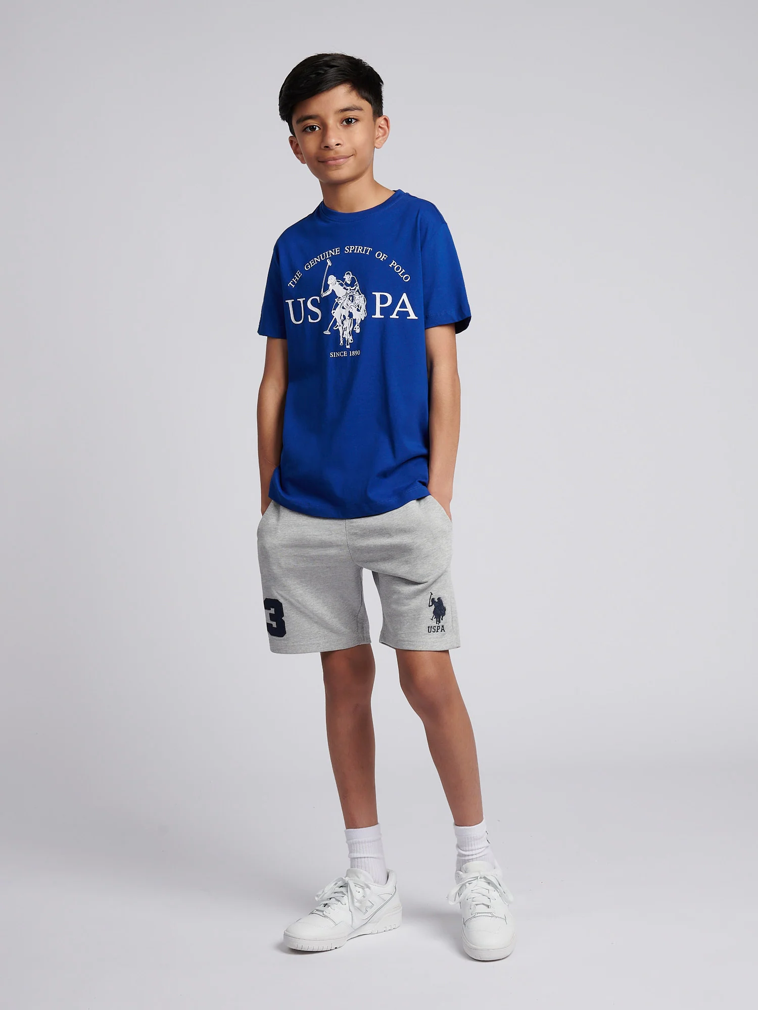 Boys USPA Print Graphic T-Shirt in Sodalite Blue - Image 3