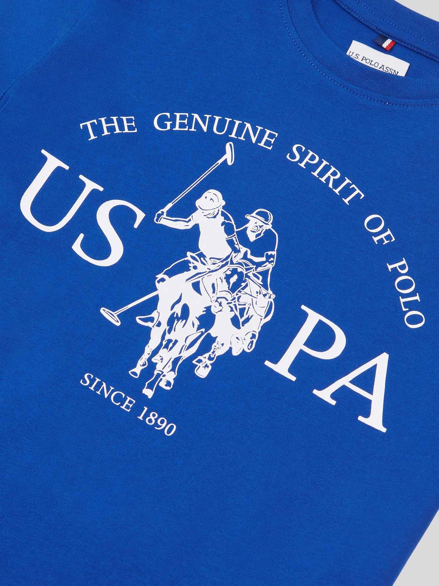 Boys USPA Print Graphic T-Shirt in Sodalite Blue - Image 7