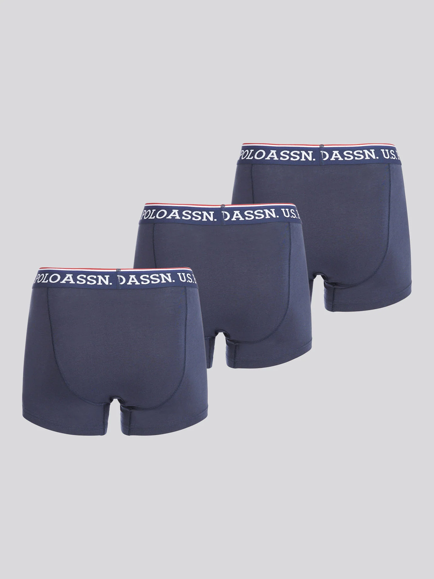 Boys USPA Trunk 3 Pack in Dark Sapphire Navy / White DHM - Image 2