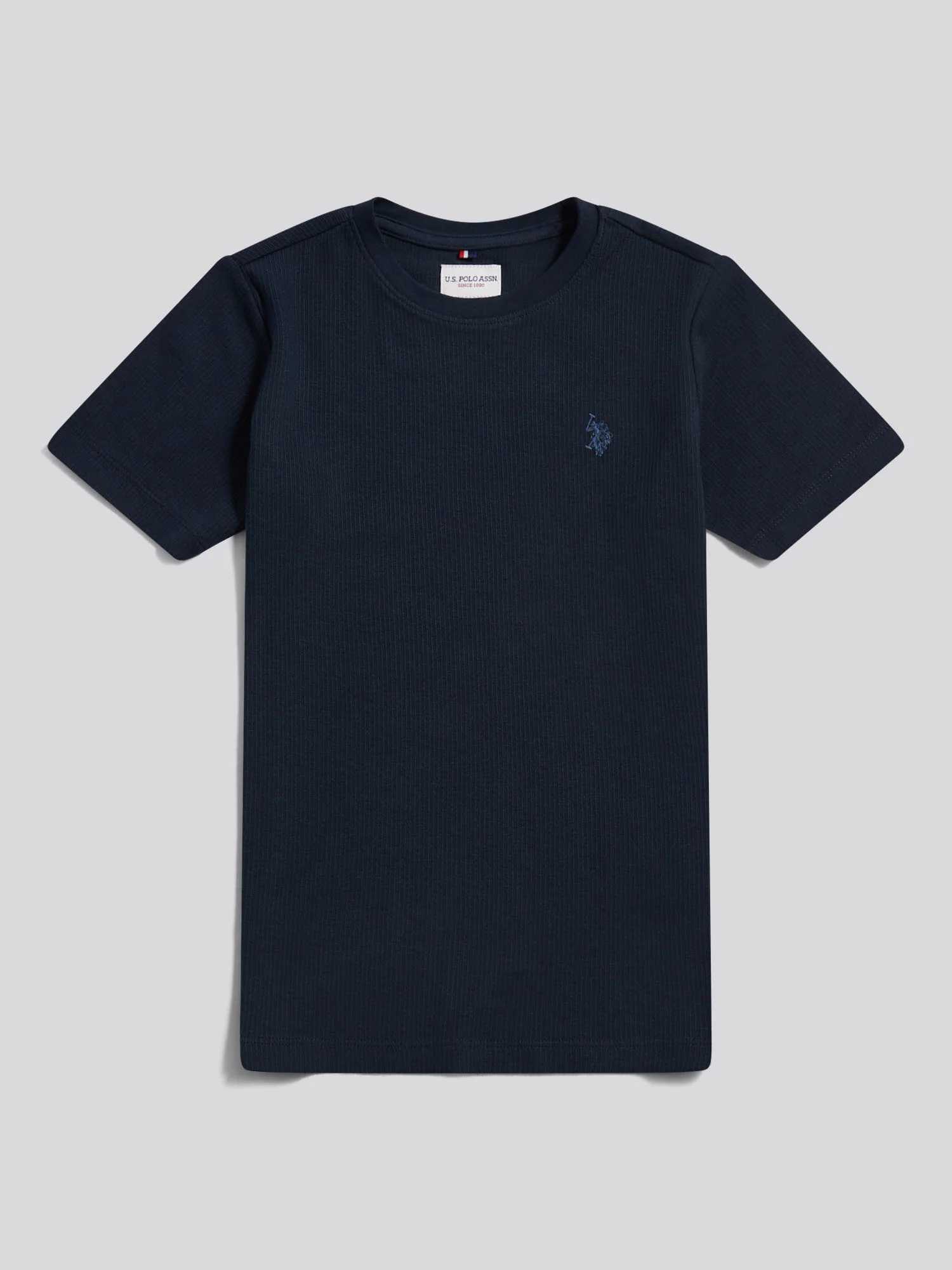 Boys Vertical Texture T-Shirt Dark Sapphire Navy / Moonlight Blue DHM - Image 5