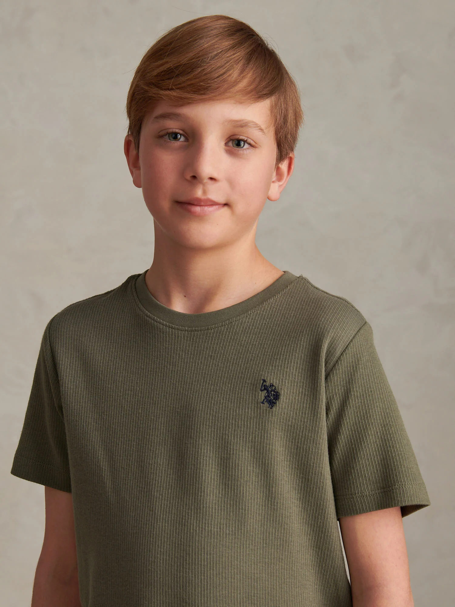 Boys Vertical Texture T-Shirt Mulled Basil - Image 2