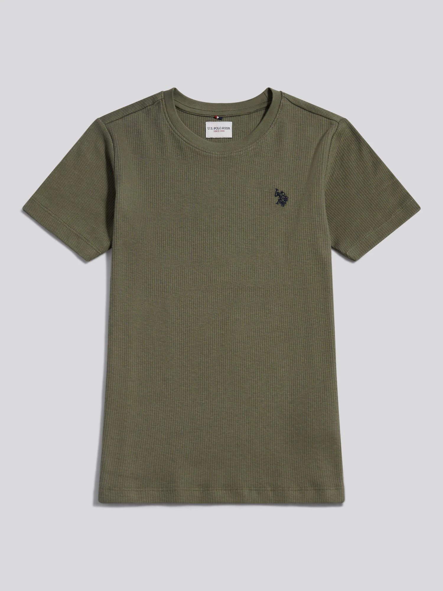 Boys Vertical Texture T-Shirt Mulled Basil - Image 5