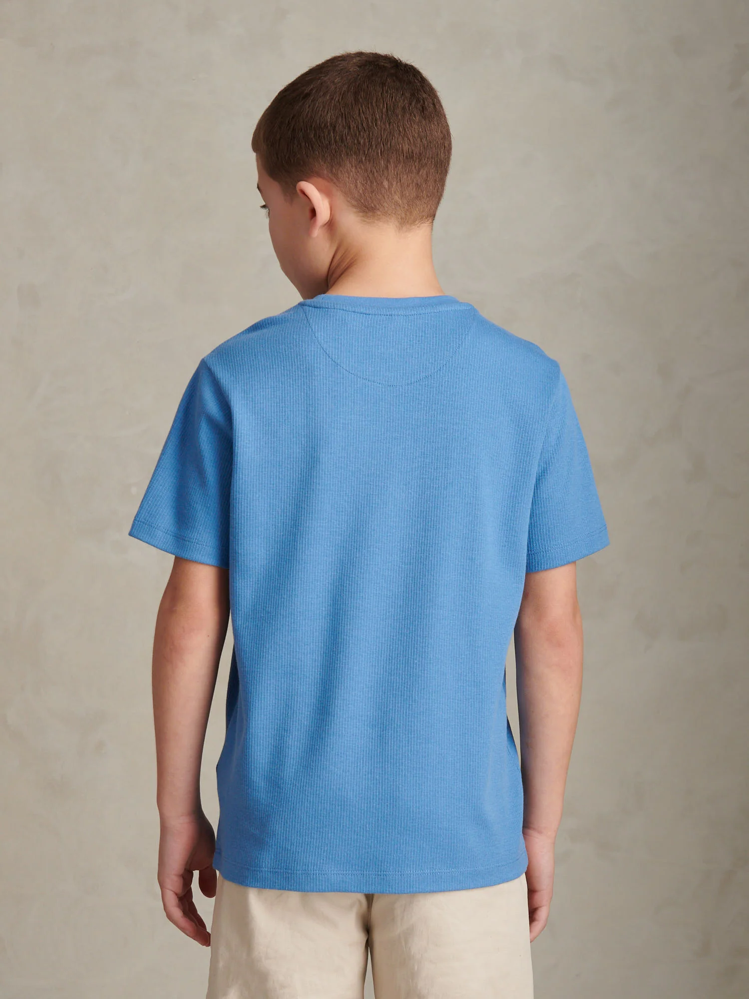 Boys Vertical Texture T-Shirt Riviera - Image 4
