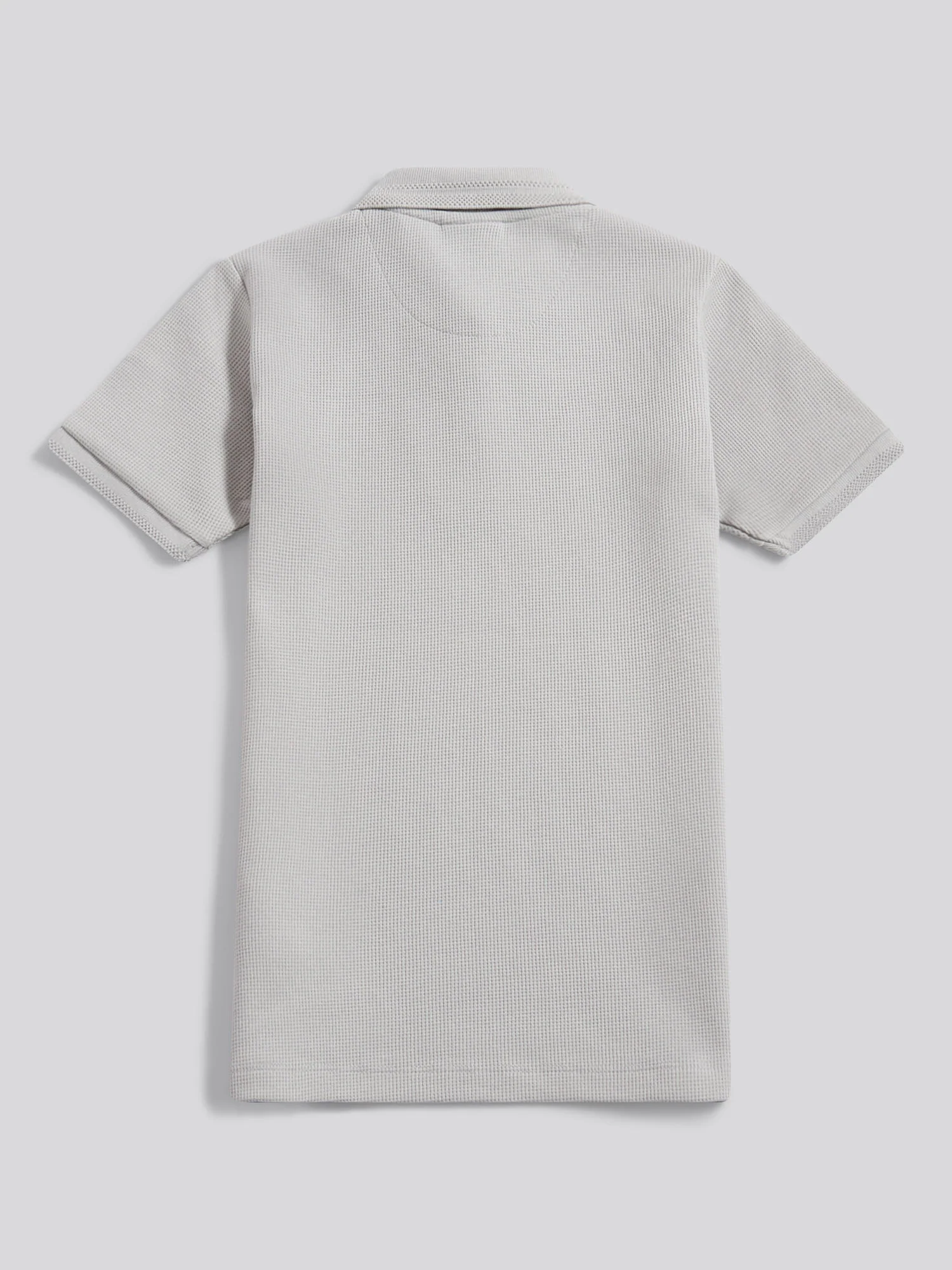 Boys Waffle Texture Polo Shirt in High Rise - Image 6