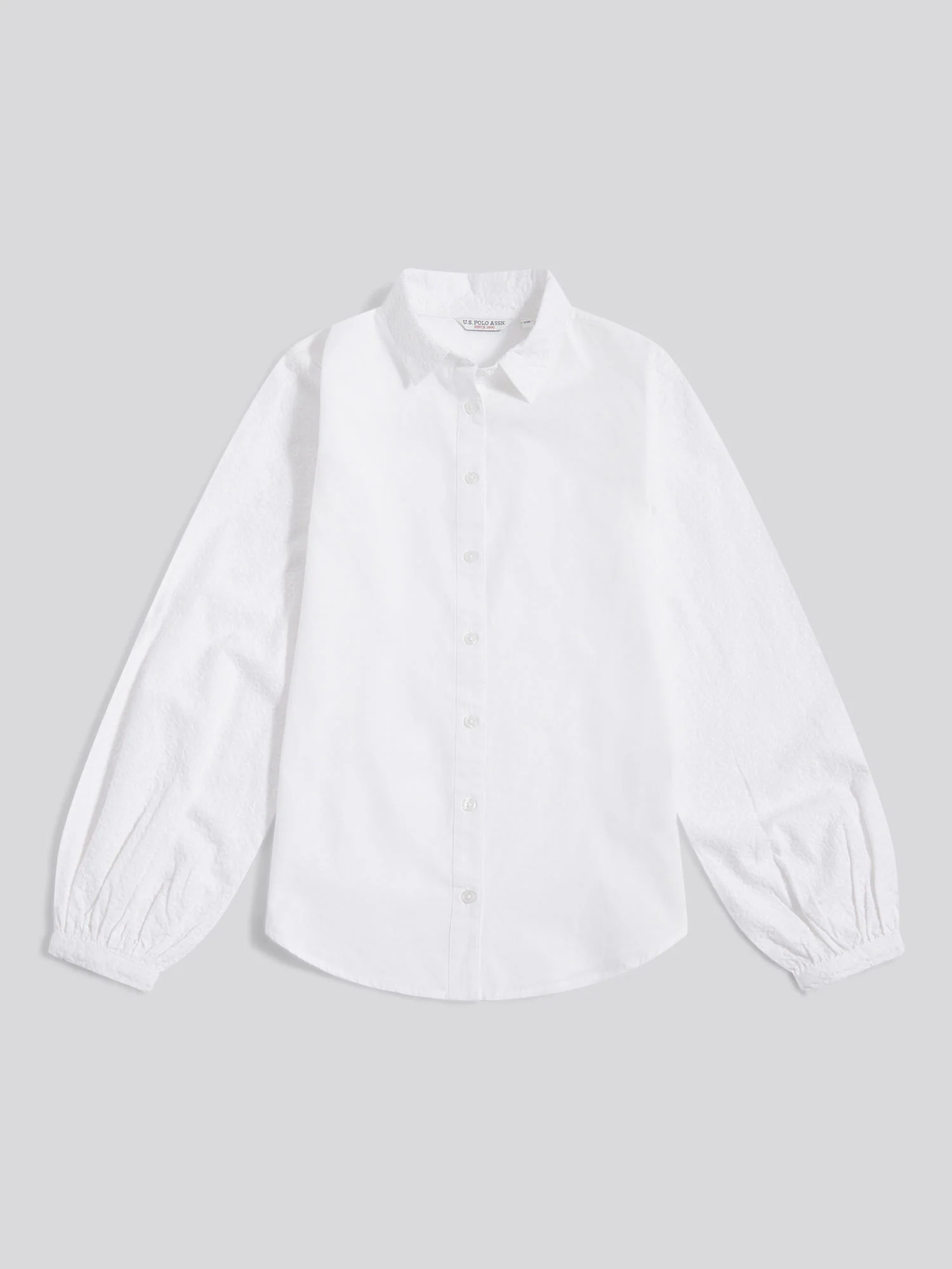 Womens Broderie Detail Loose Fit Shirt Bright White - Image 6
