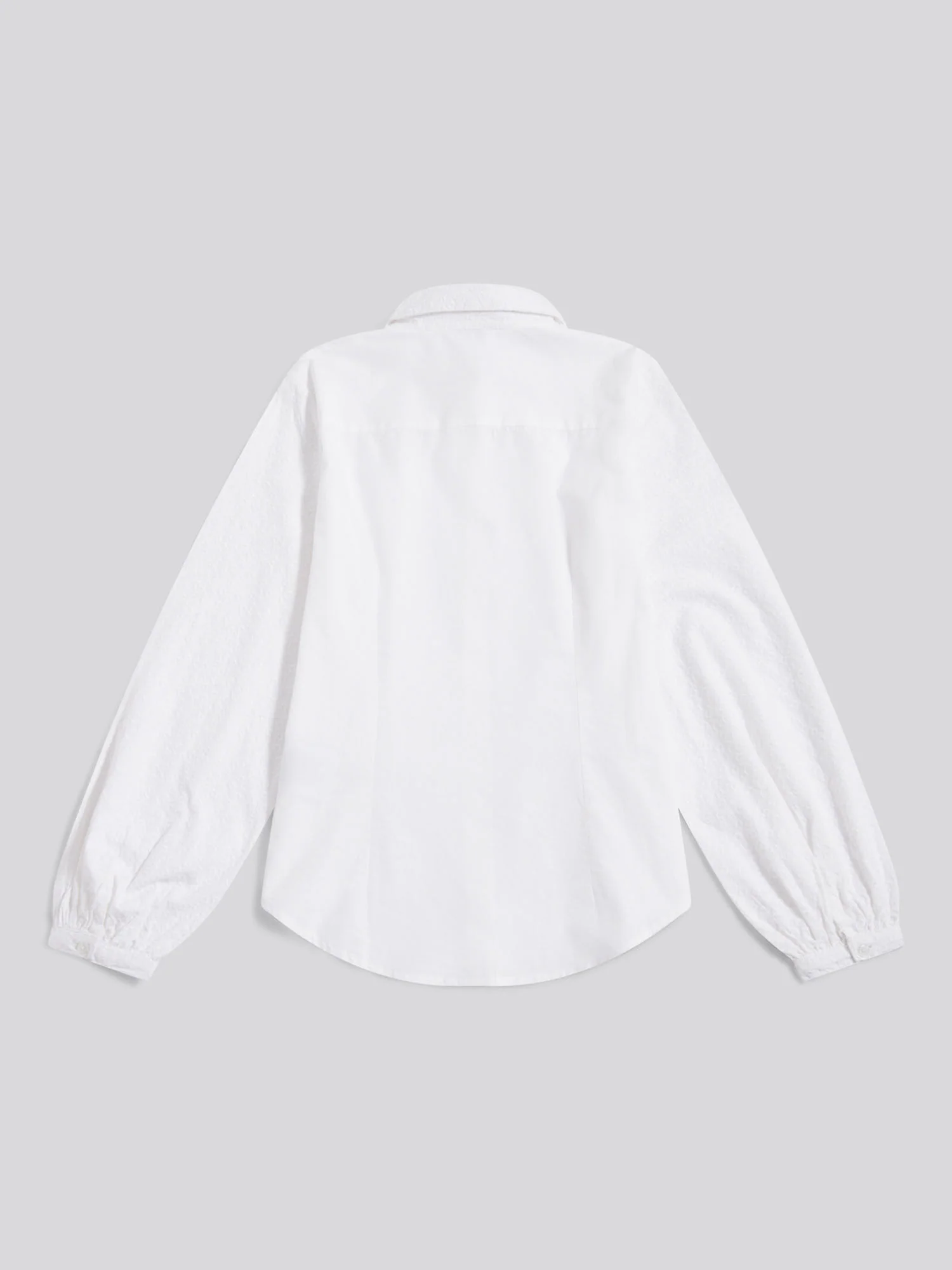 Womens Broderie Detail Loose Fit Shirt Bright White - Image 7