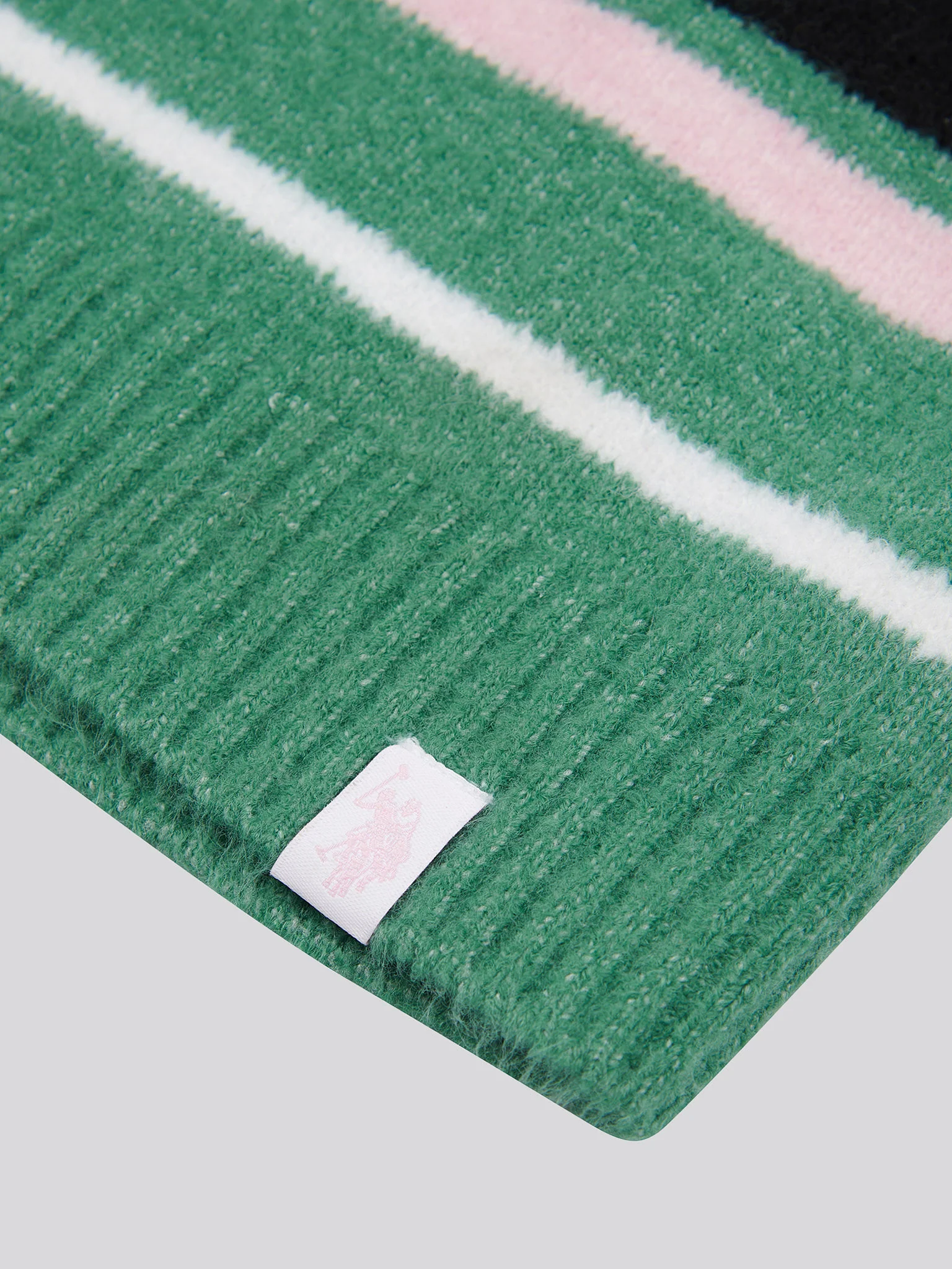 Brushed Stripe Polo Jumper Deep Sea - Image 7