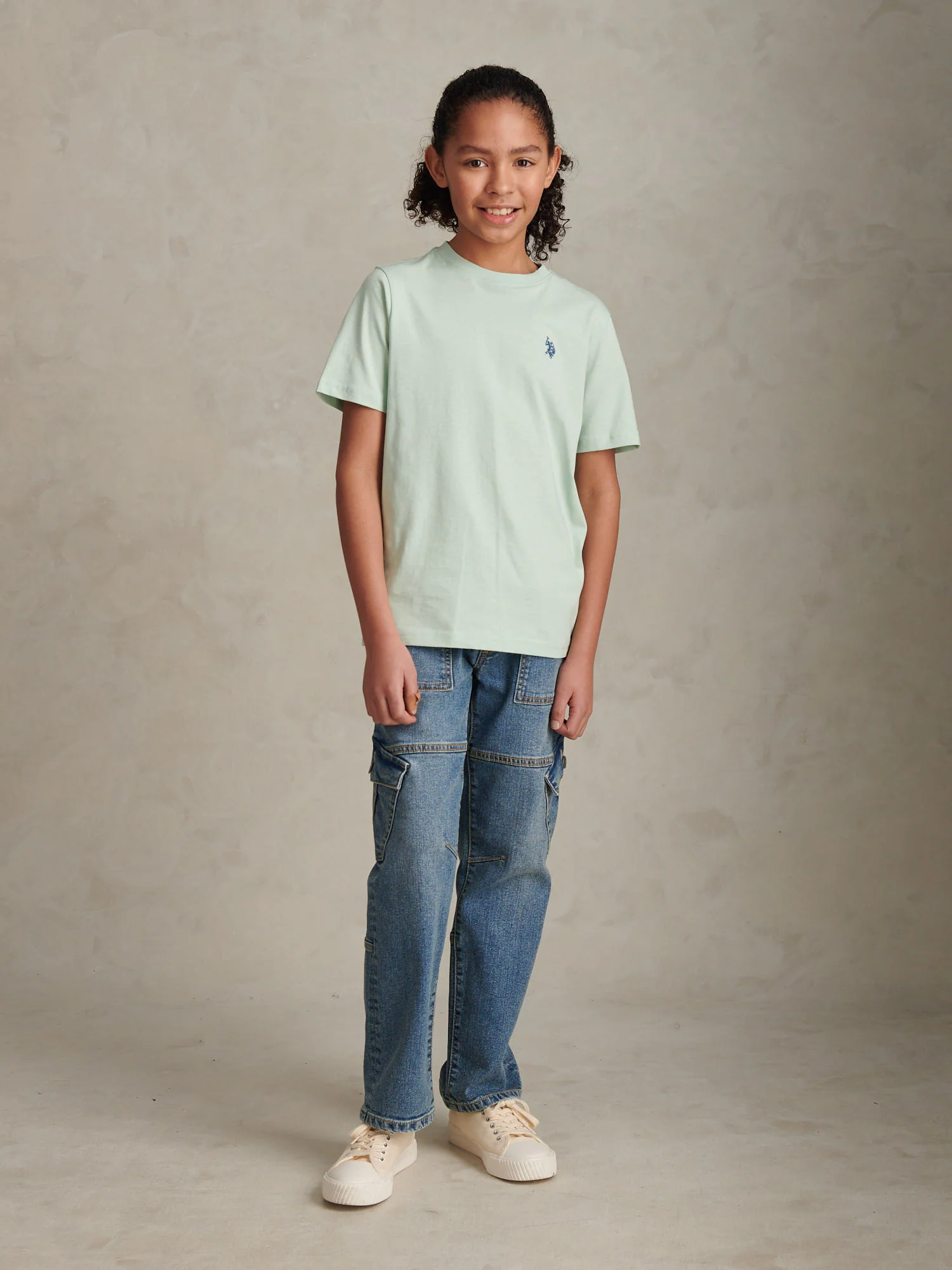 Boys Cargo Fit Stretch Jeans Worn Wash - Image 3