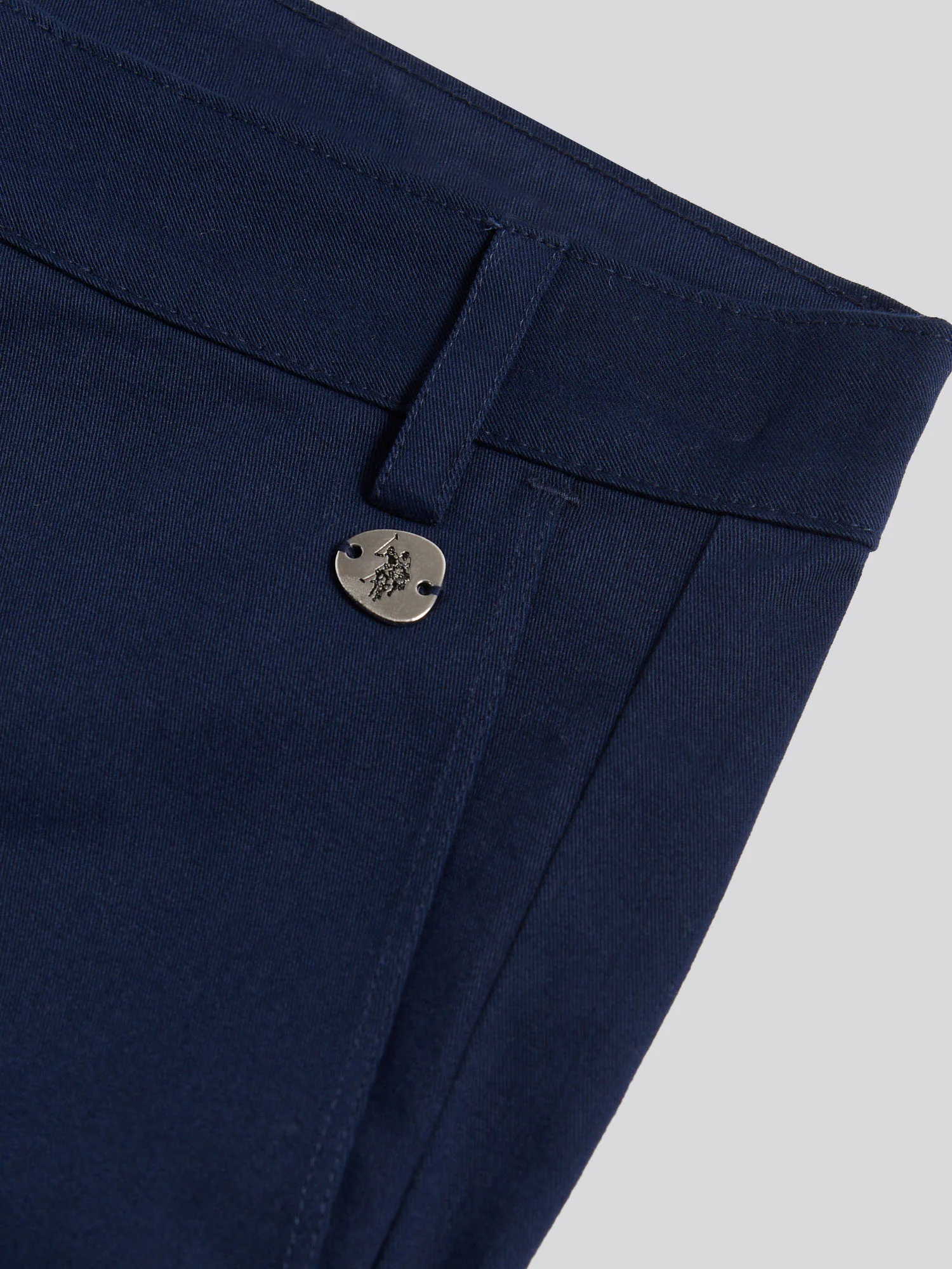 Womens Longline Chino Shorts Navy Iris - Image 8
