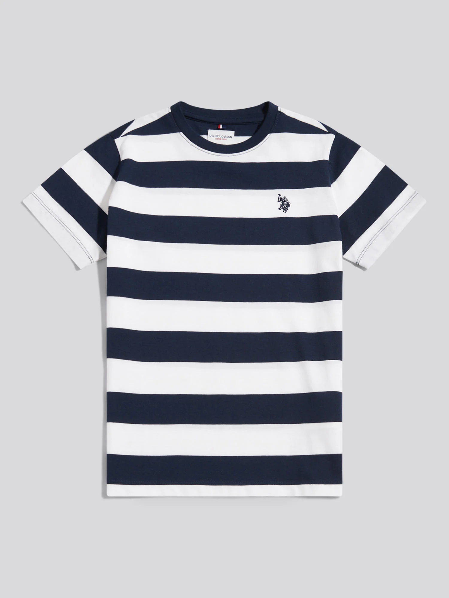 Boys Classic Stripe T-Shirt Dark Sapphire Navy - Image 5