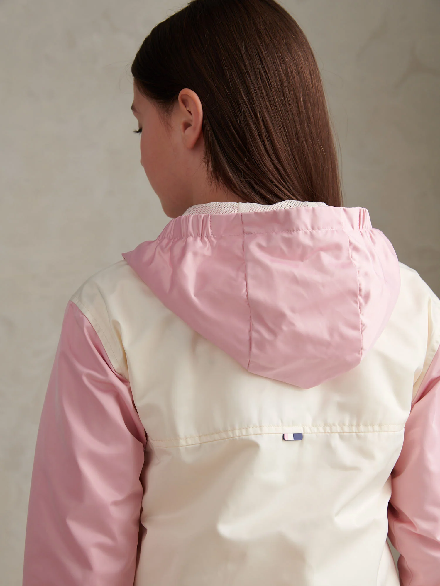 Girls Colourblock Hooded Windbreaker Marshmallow - Image 5