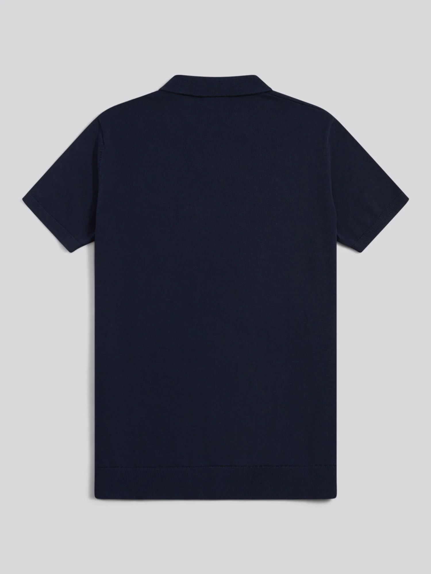 Mens Combed Cotton Double Horsemen Revere Polo Shirt Dark Sapphire Navy / Haute Red DHM - Image 6