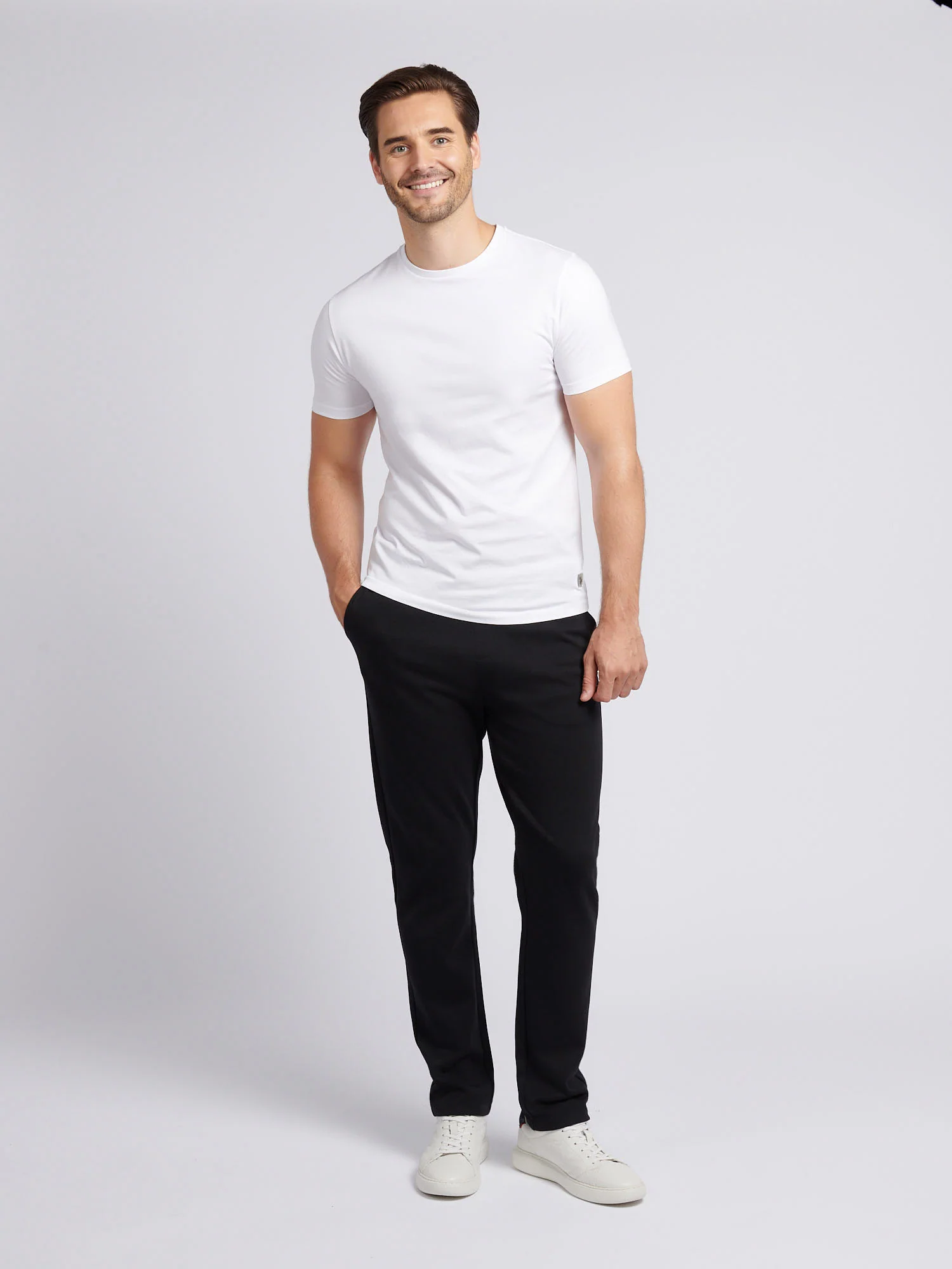 Mens Comfort Drawstring Smart Jogger in Black - Image 3