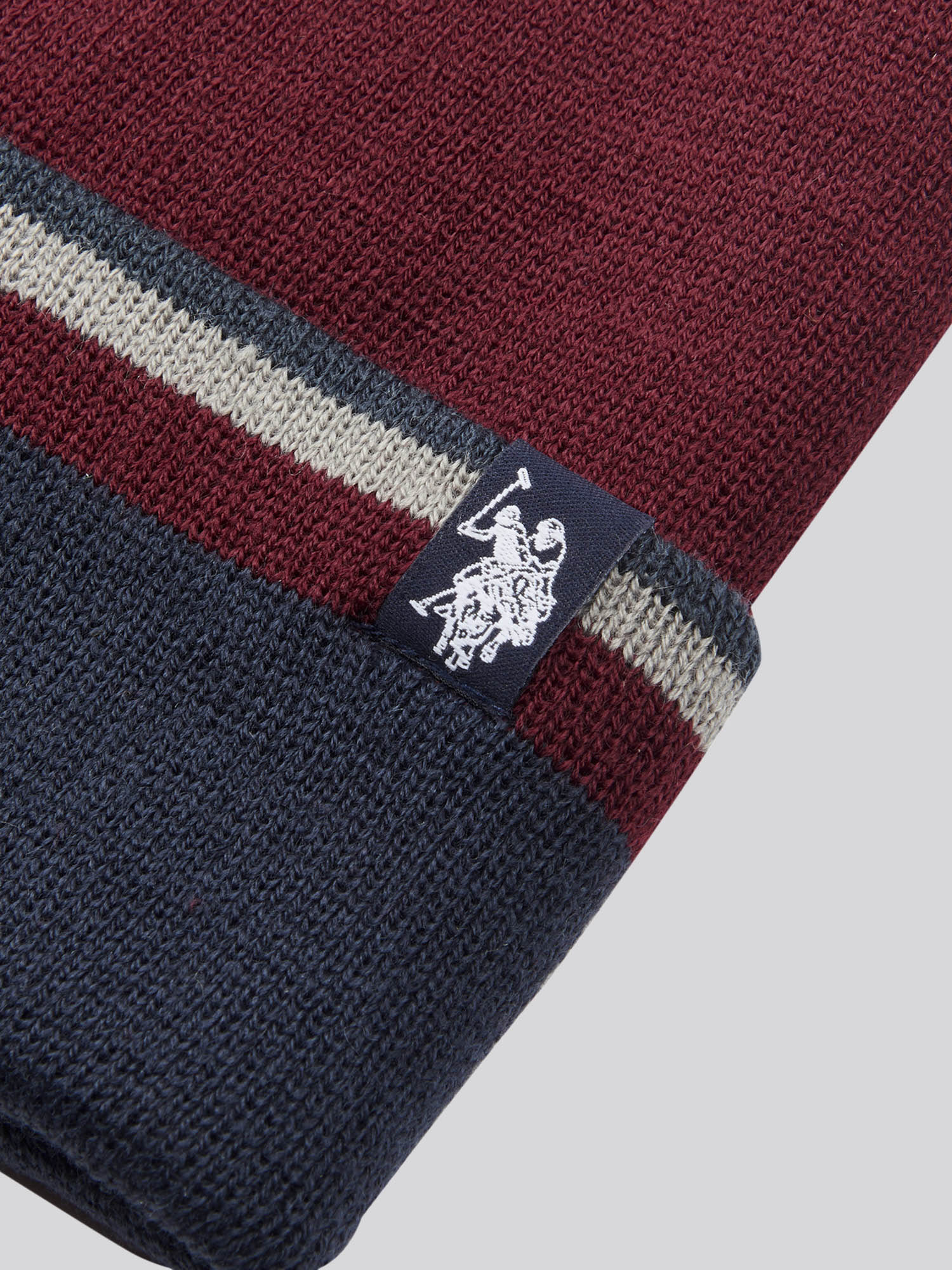 Contrast Beanie in Windsor Wine - Image 3