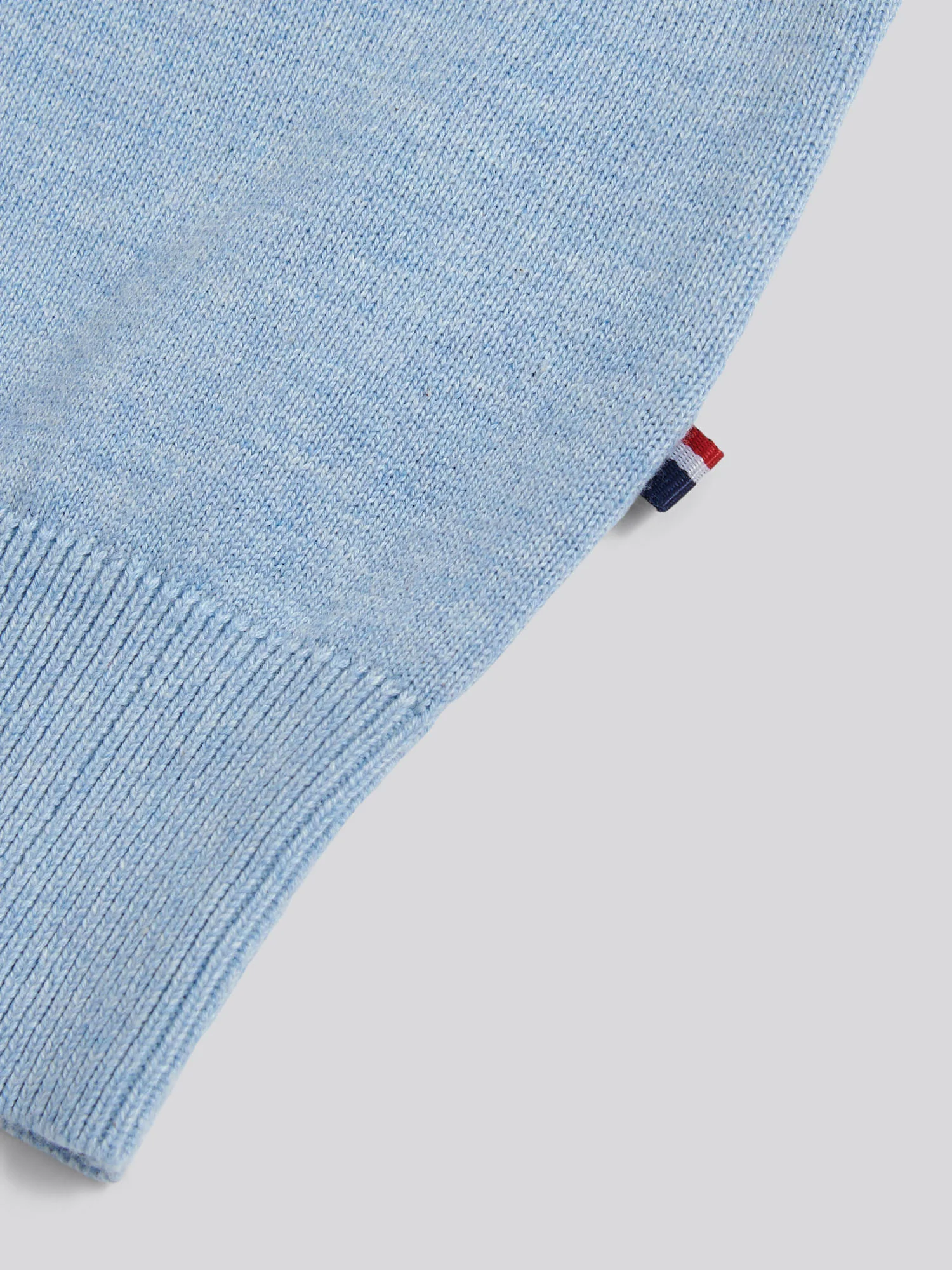 Mens Cotton Quarter Zip Funnel Jumper Parisian Blue Marl - Image 4