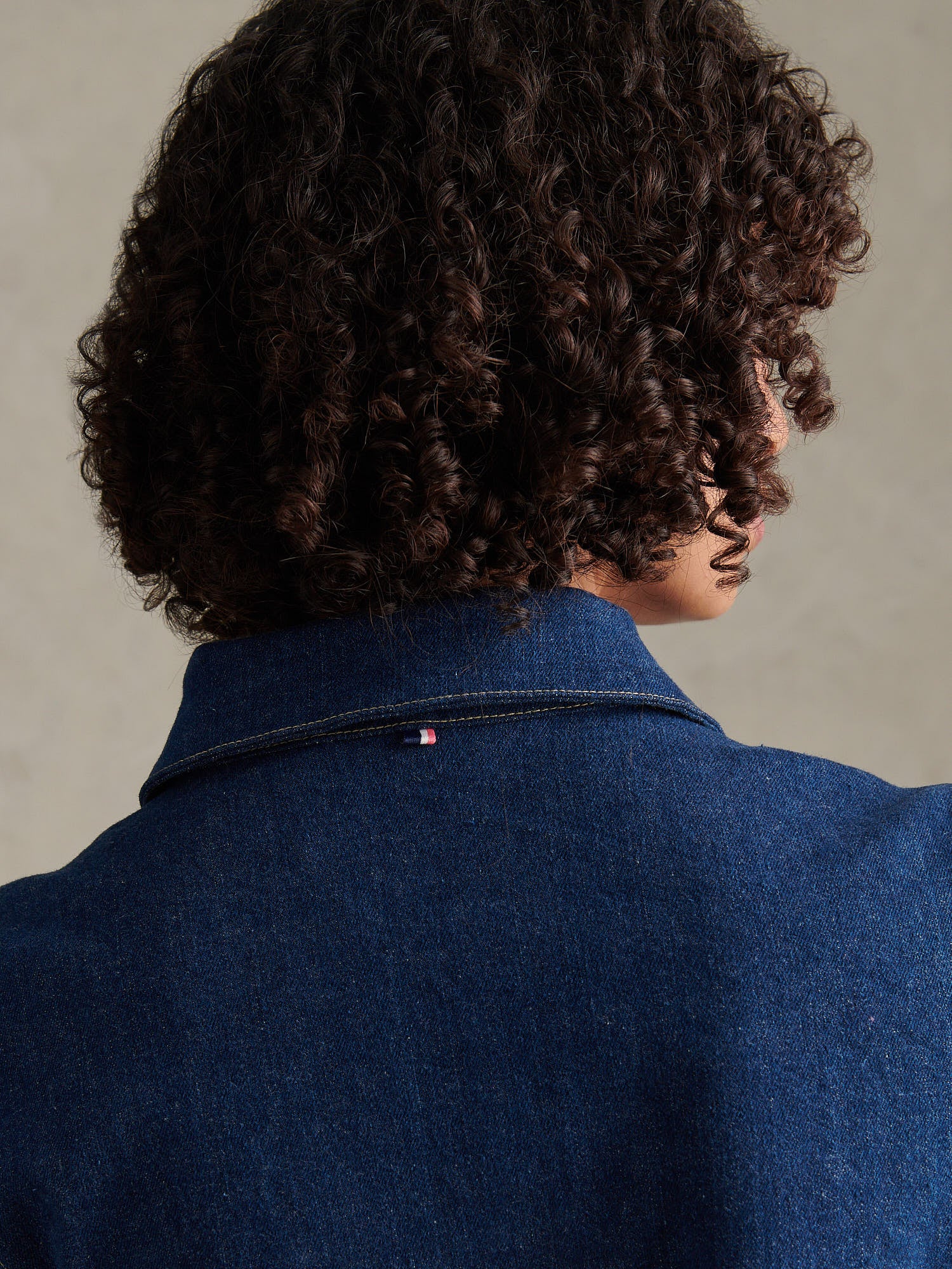 Womens Denim Midi Shirt Dress Mid Wash - Image 5