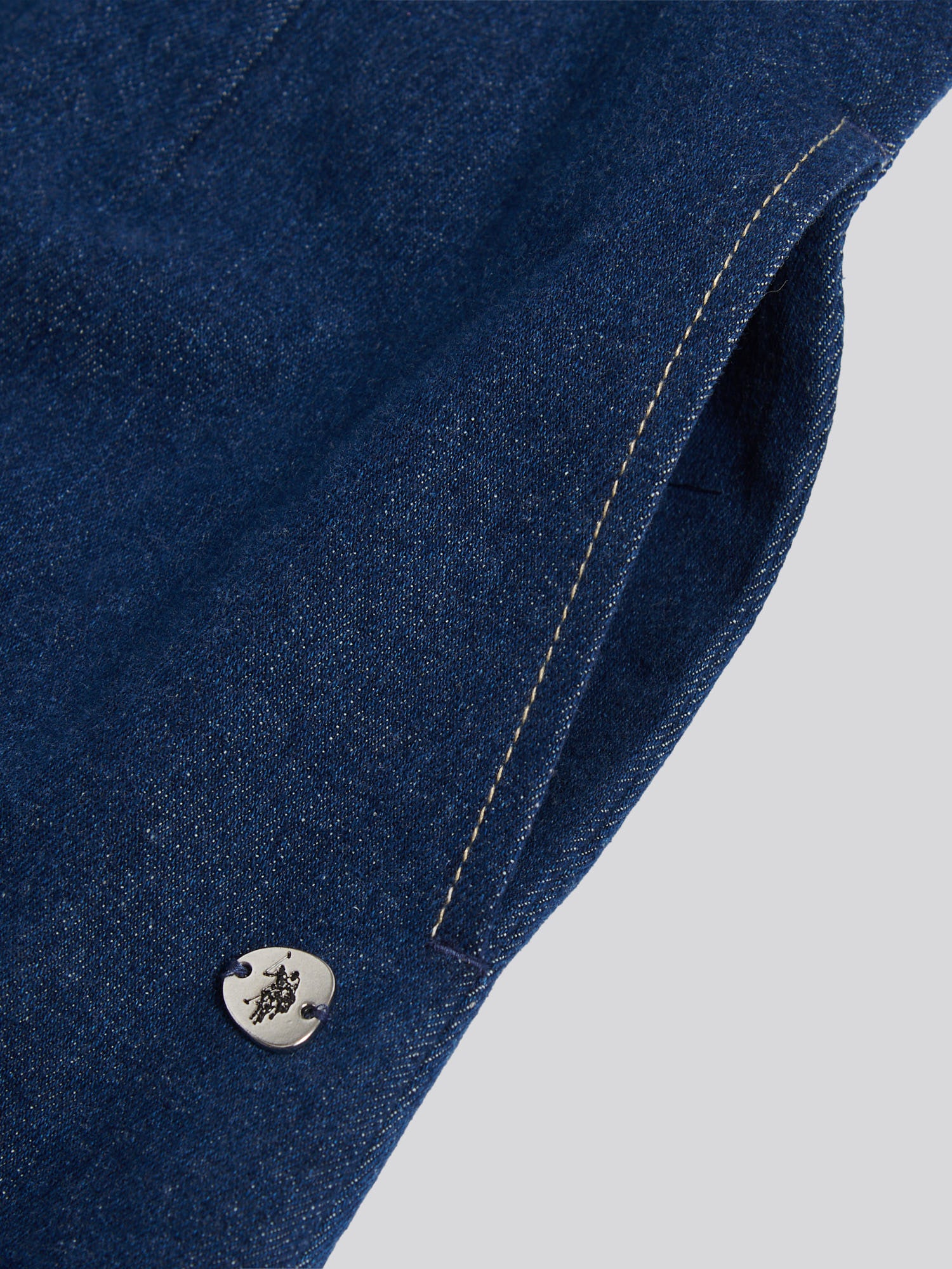 Womens Denim Midi Shirt Dress Mid Wash - Image 9