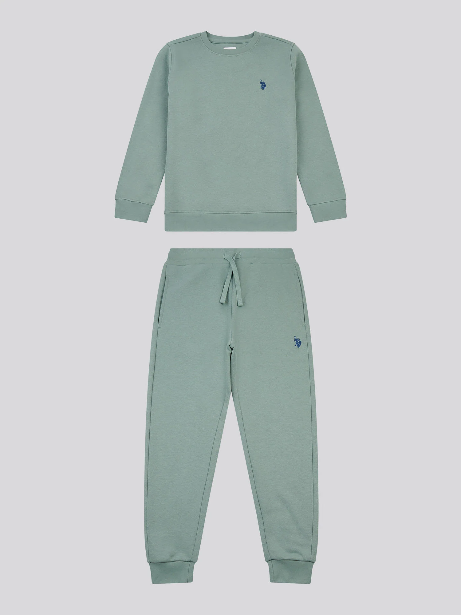 Boys Double Horsemen Crew & Jogger Set in Chinois Green - Image 10