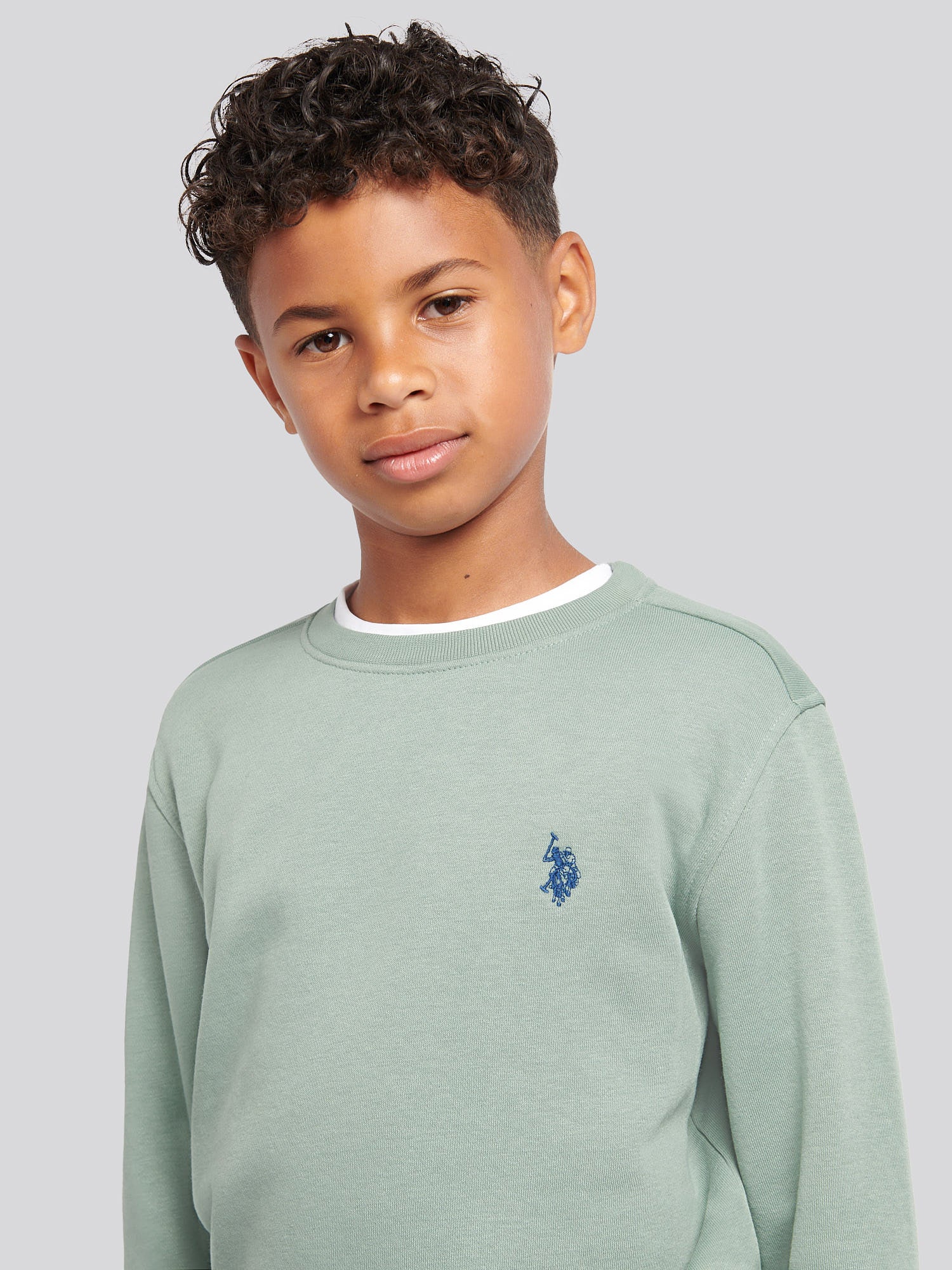 Boys Double Horsemen Crew & Jogger Set in Chinois Green - Image 3