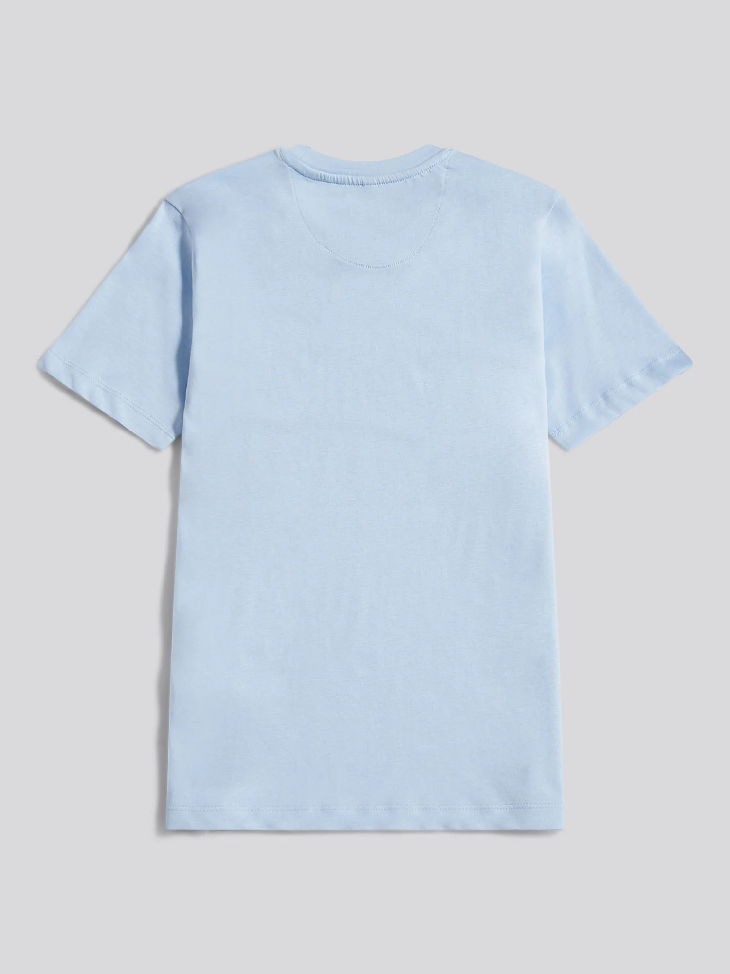 Boys Double Horsemen Graphic T-Shirt in Chambray Blue - Image 2