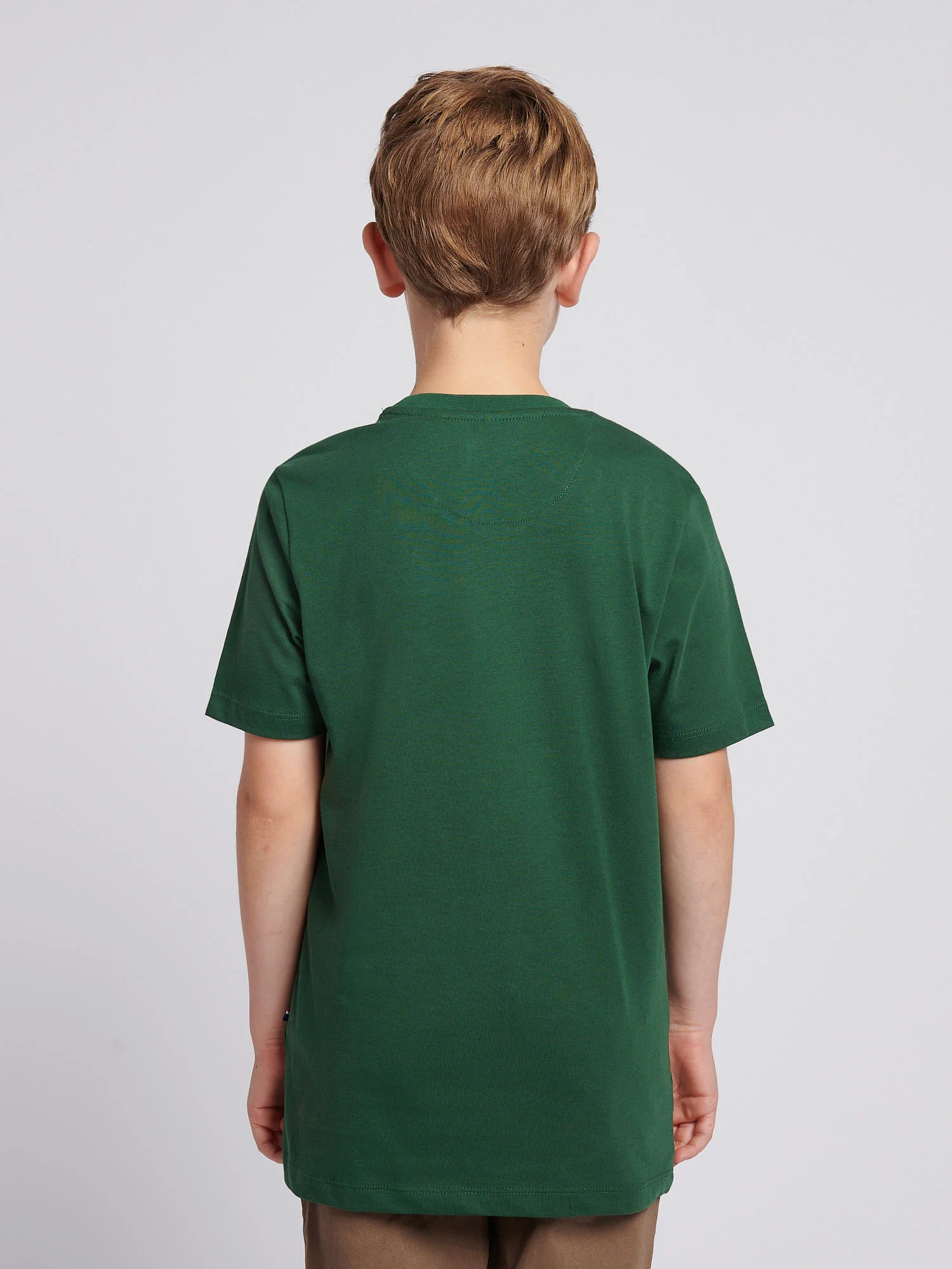 Boys Double Horsemen Graphic T-Shirt in Pineneedle - Image 4