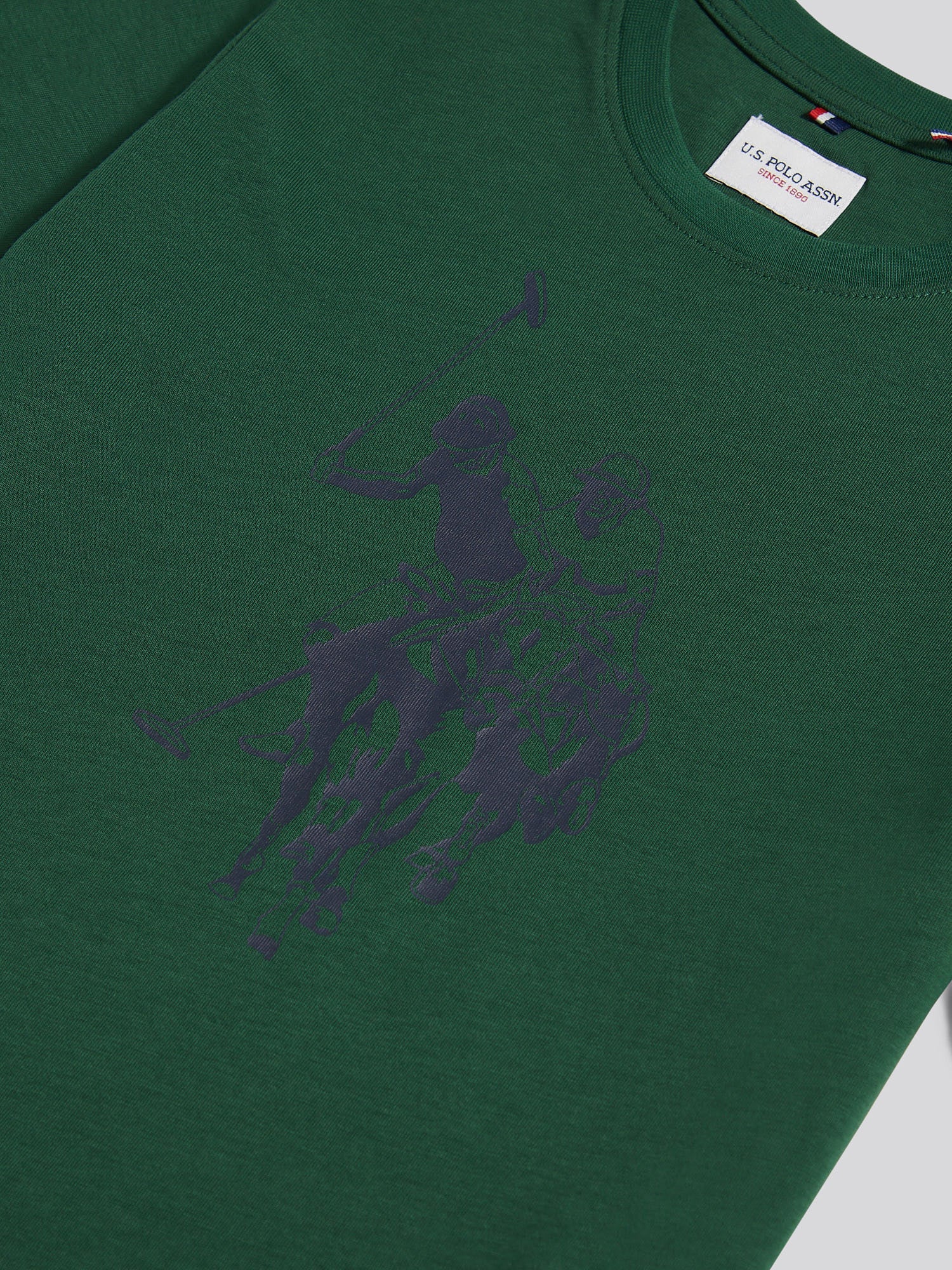 Boys Double Horsemen Graphic T-Shirt in Pineneedle - Image 8