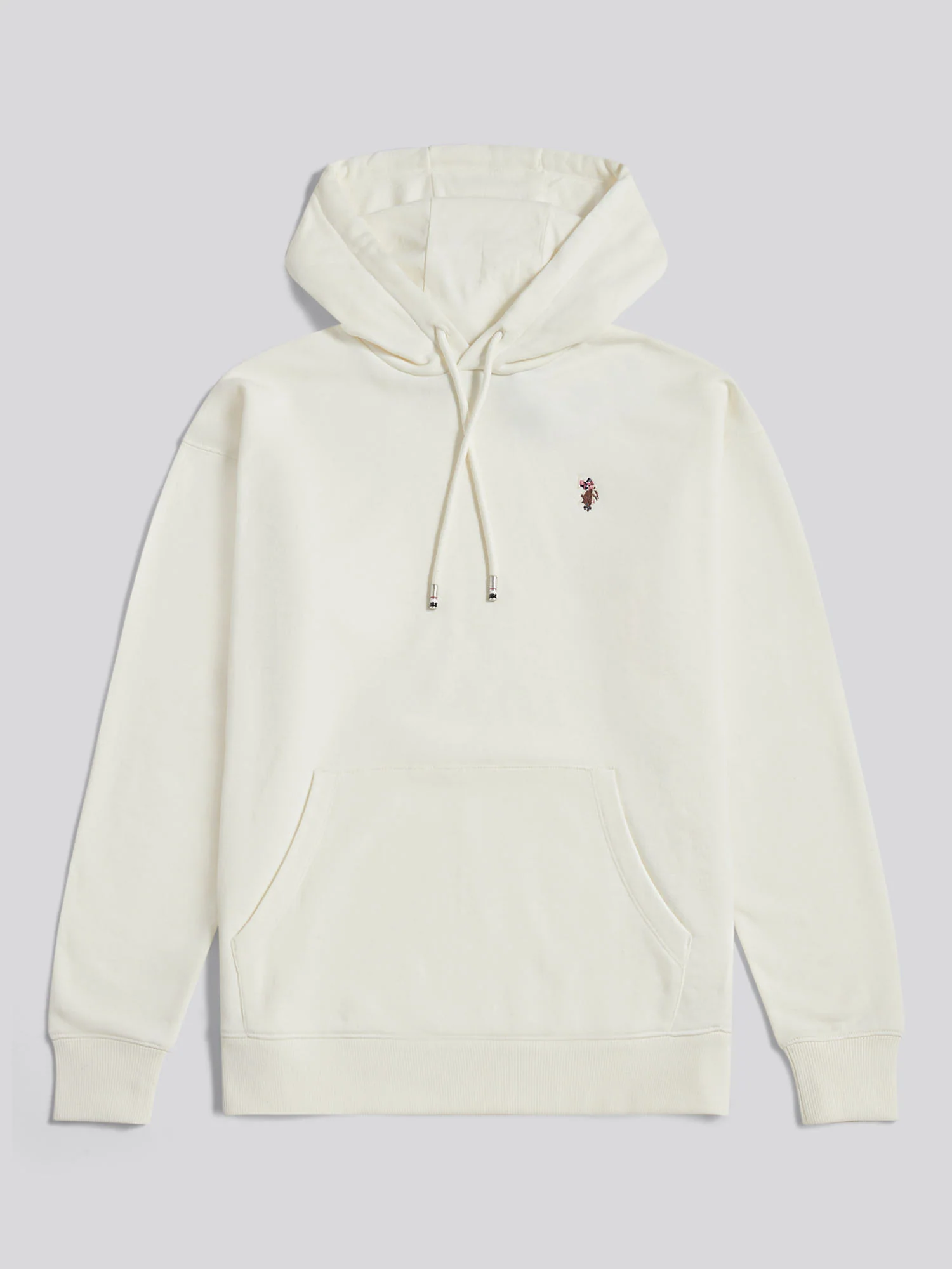 Womens Double Horsemen Logo Hoodie Marshmallow - Image 7