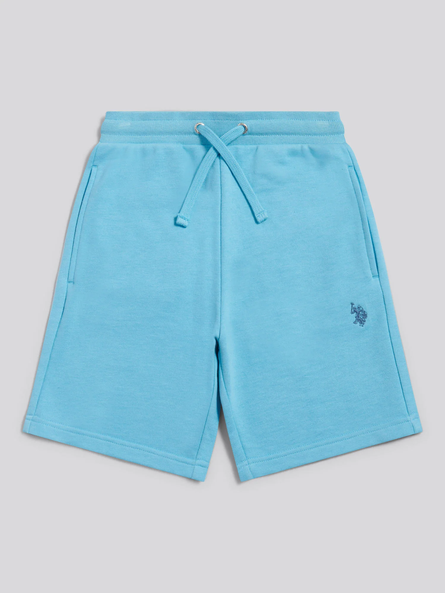 Boys Double Horsemen Sweat Shorts Air Blue - Image 6