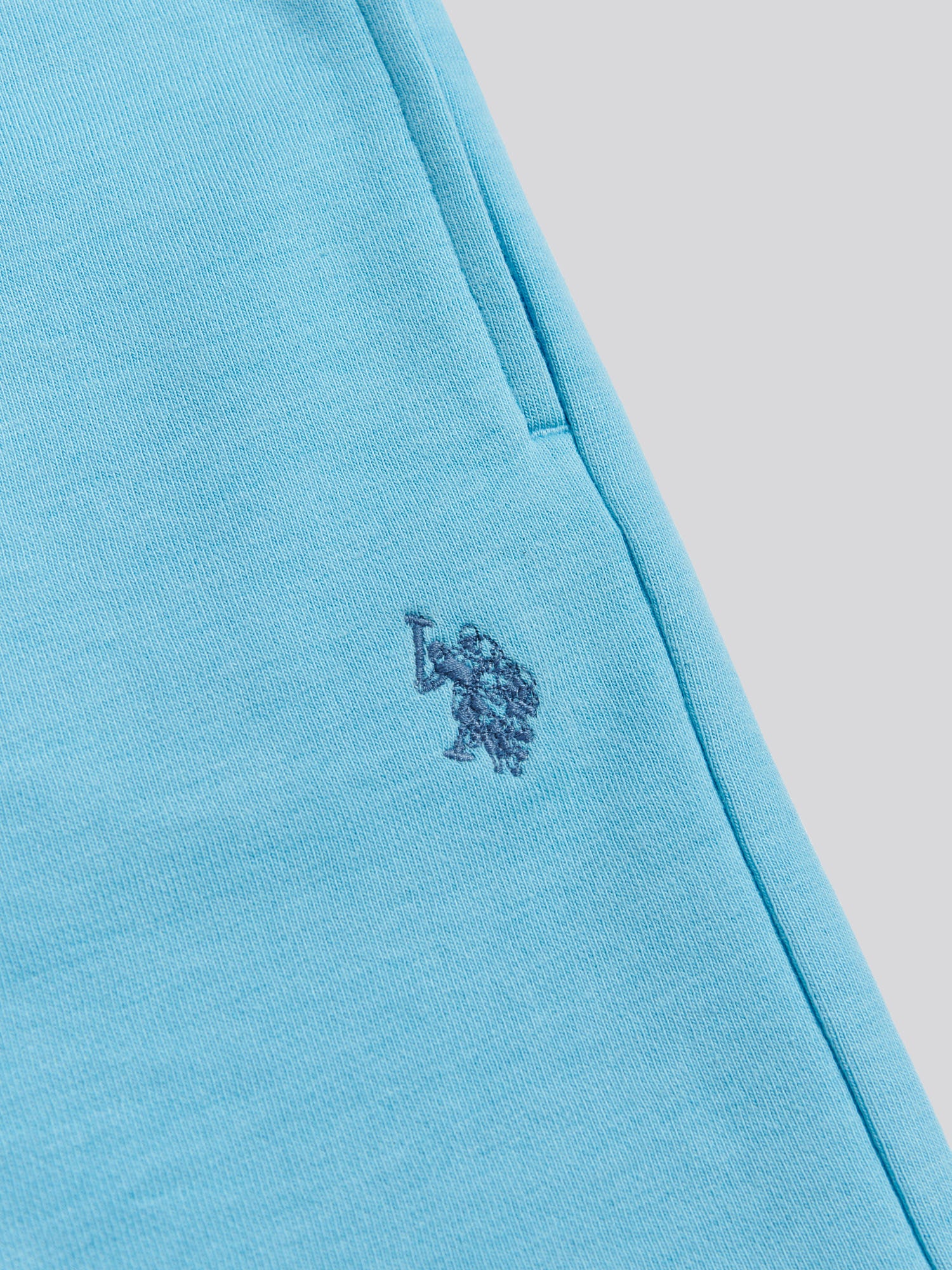 Boys Double Horsemen Sweat Shorts Air Blue - Image 8