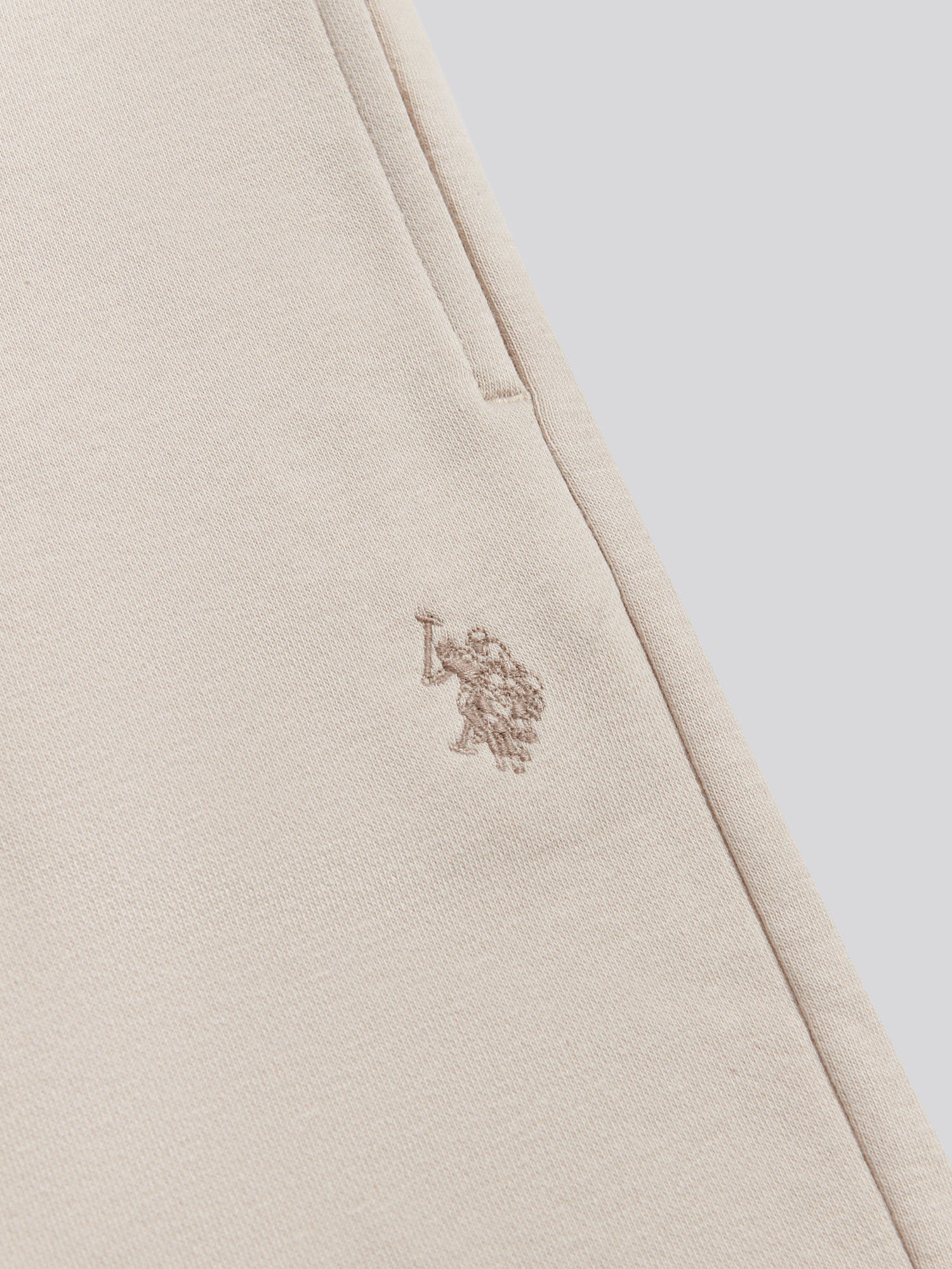 Boys Double Horsemen Sweat Shorts Beige - Image 8