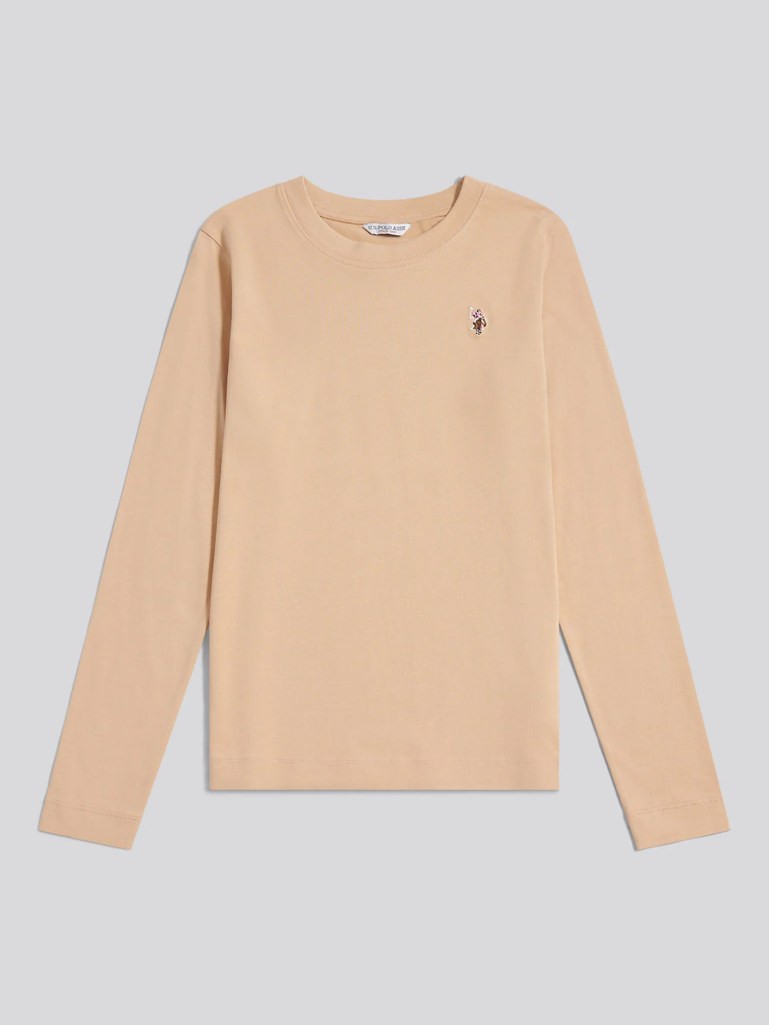 Womens Double Horsemen Long Sleeve T-Shirt Cuban Sand - Image 6