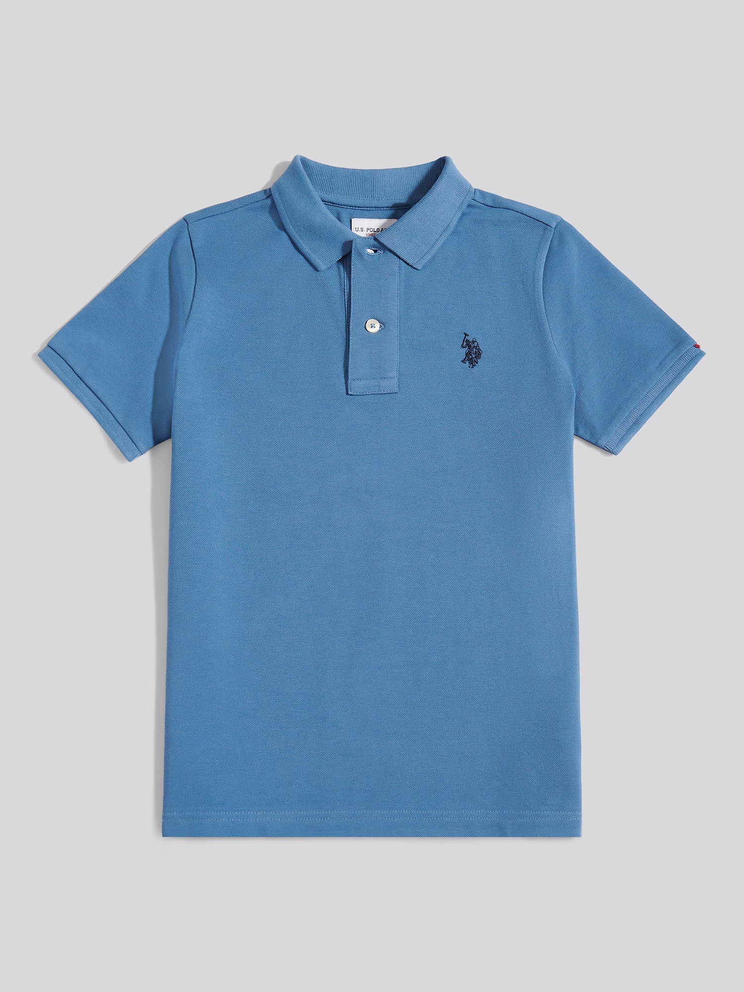 Boys Double Horsemen Polo Shirt Blue Horizon - Image 5