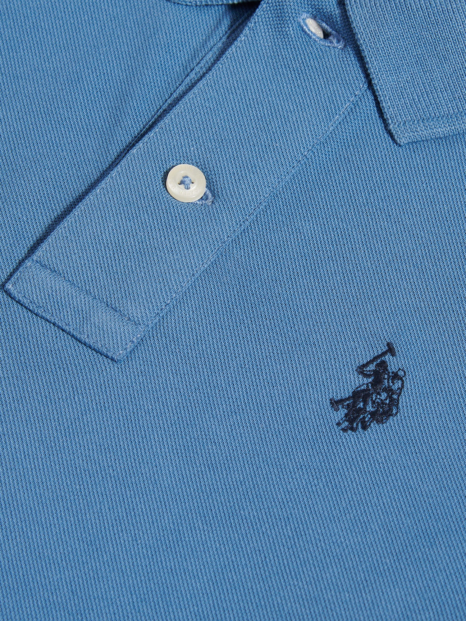 Boys Double Horsemen Polo Shirt Blue Horizon - Image 7