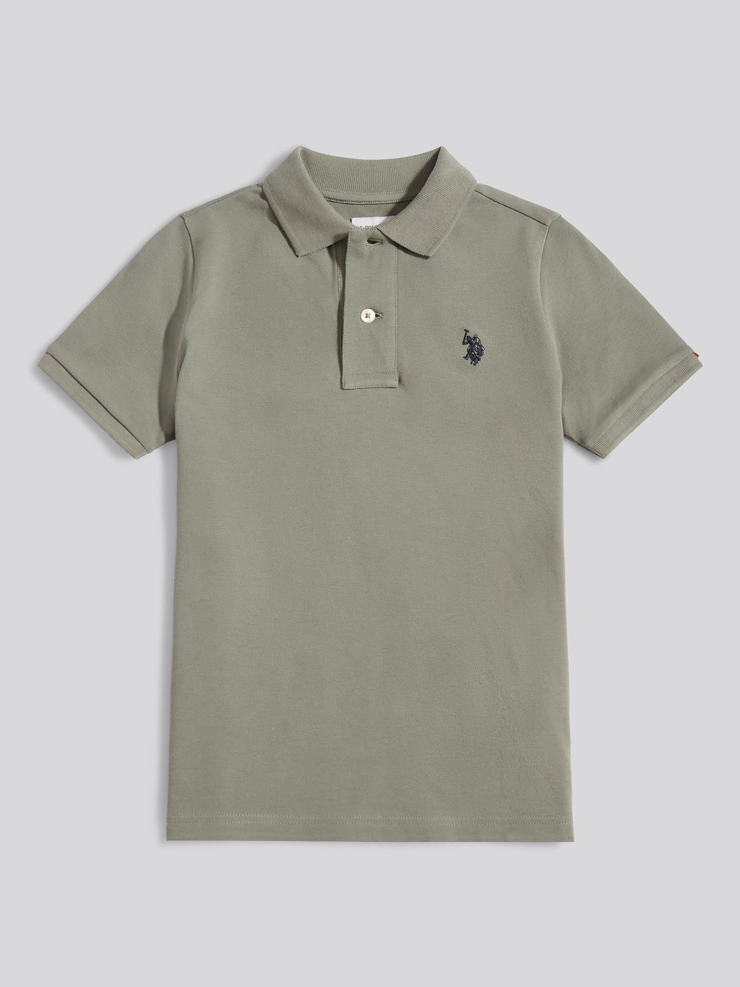 Boys Double Horsemen Polo Shirt Mulled Basil - Image 5