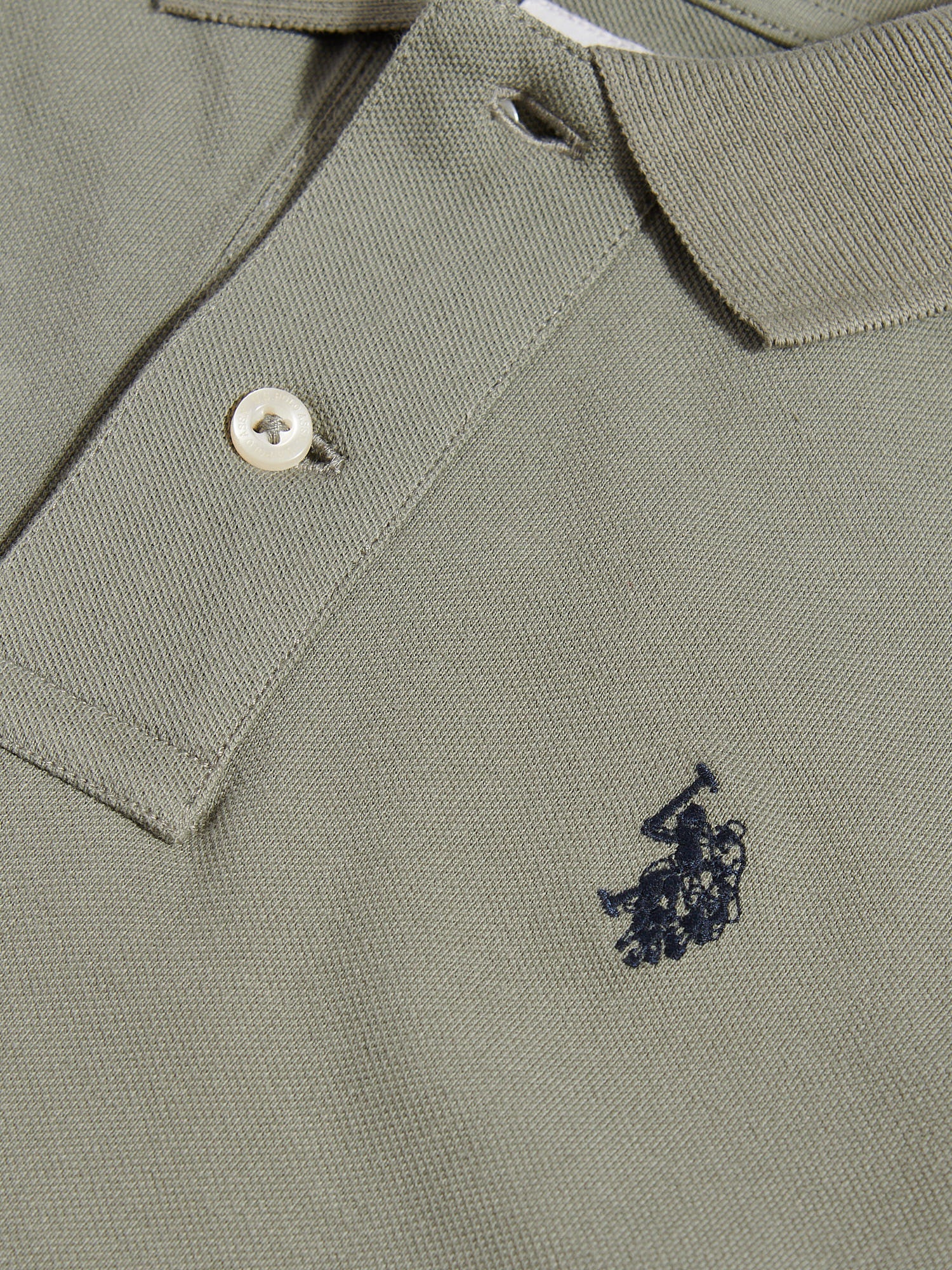 Boys Double Horsemen Polo Shirt Mulled Basil - Image 7