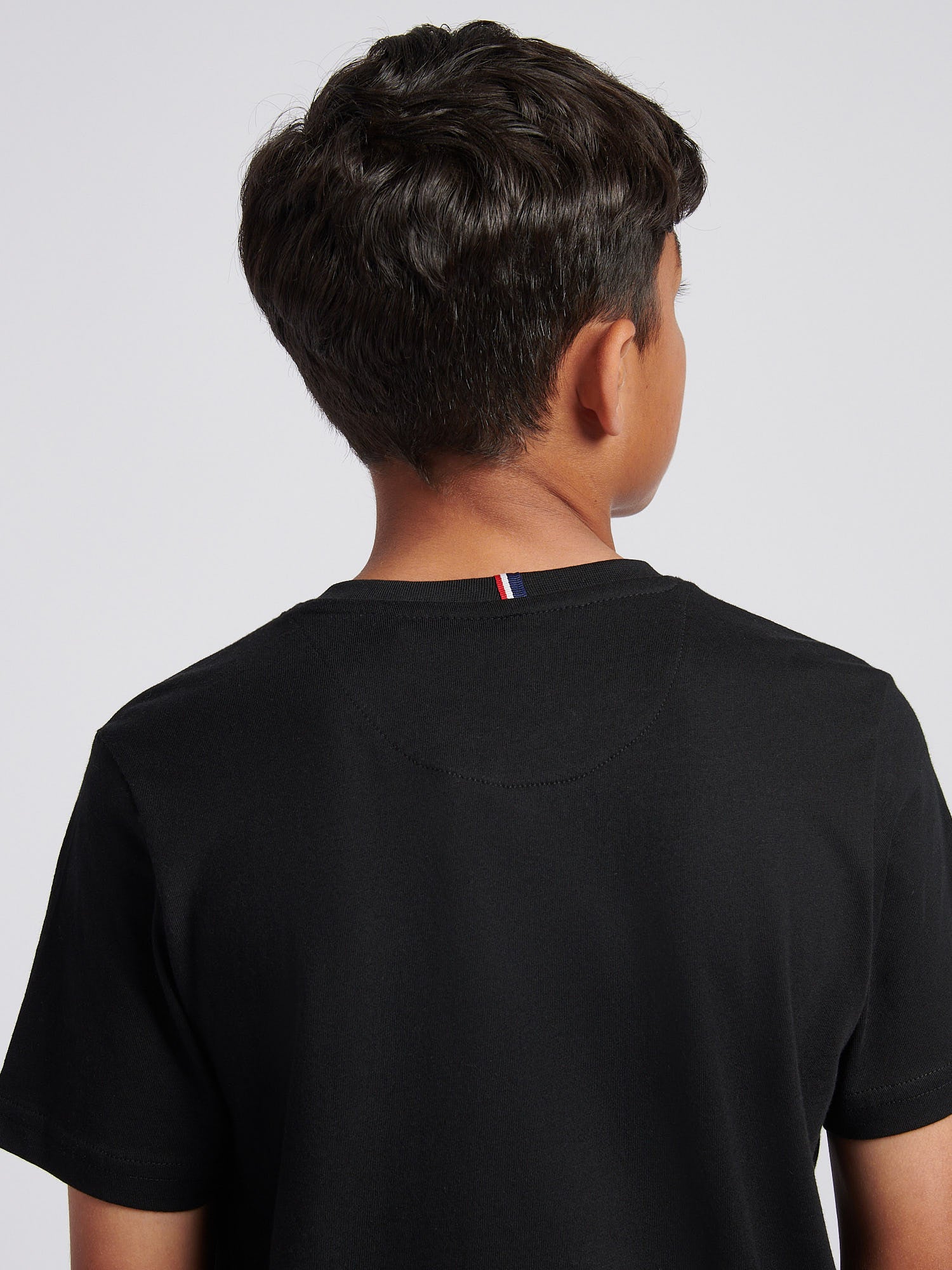 Boys Texture Double Horsemen T-Shirt Black Bright White DHM - Image 5
