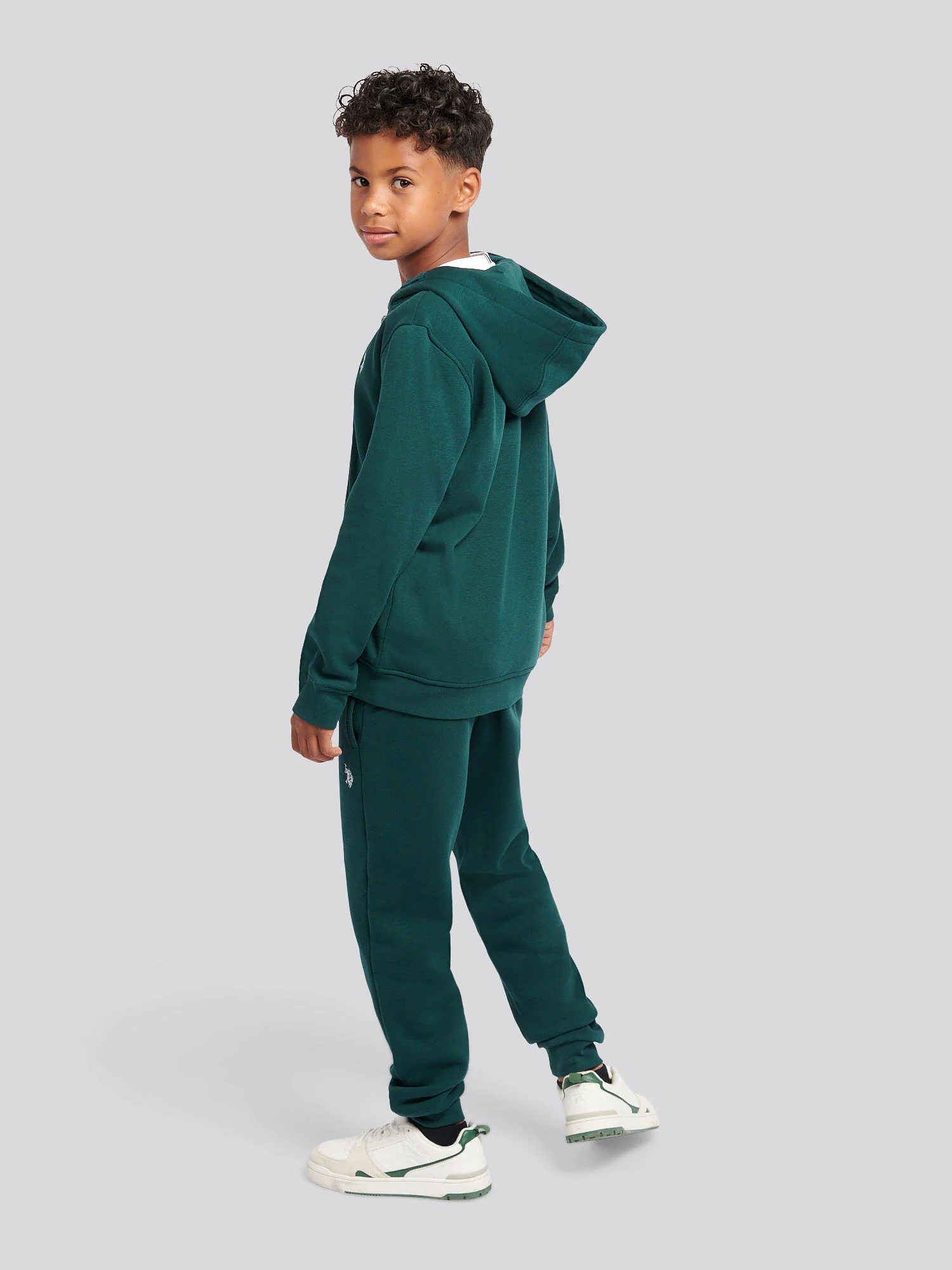 Boys Double Horsemen Zip Hoodie & Jogger Set in Ponderosa Pine - Image 2