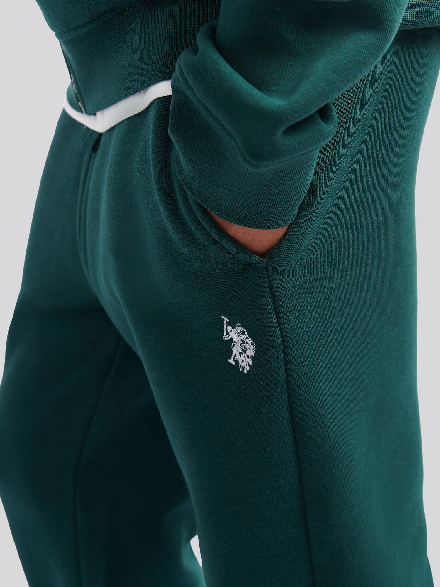 Boys Double Horsemen Zip Hoodie & Jogger Set in Ponderosa Pine - Image 6
