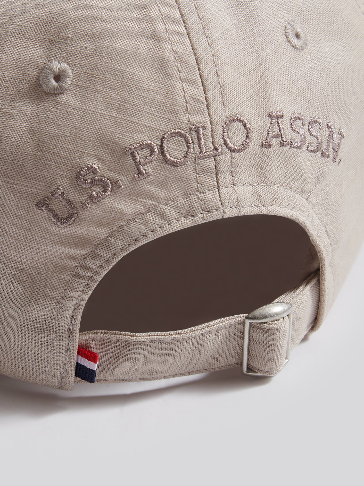 Boys Dobby Linen Blend Baseball Cap Beige - Image 4