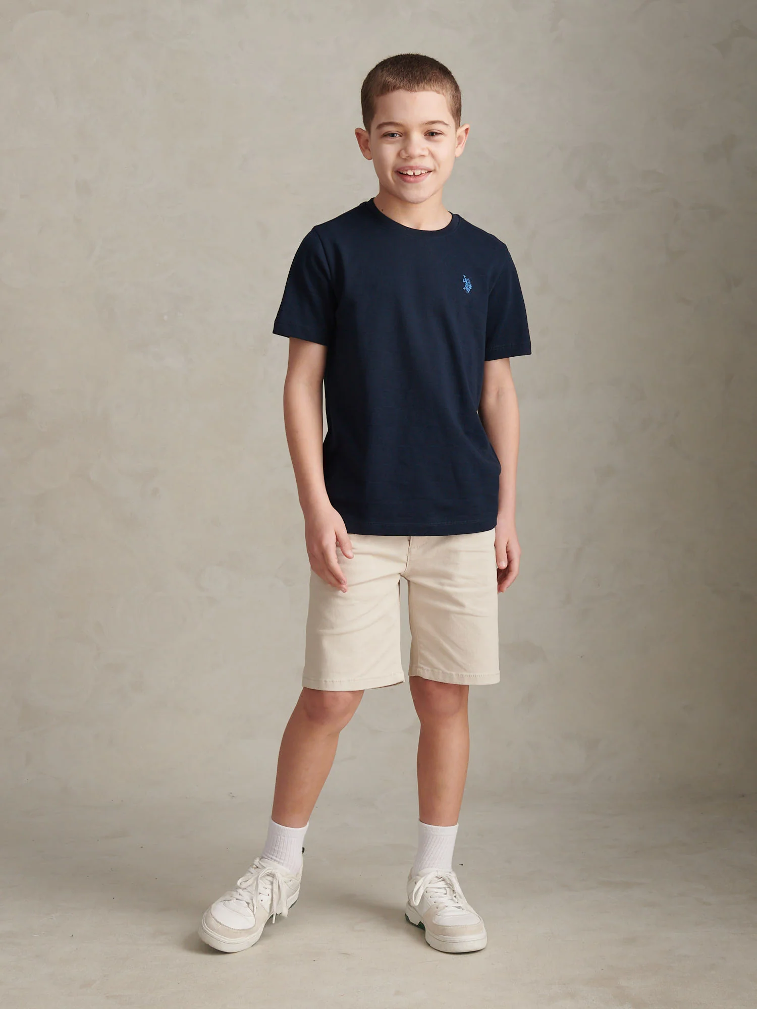 Boys Square Textured T-Shirt Dark Sapphire Navy - Image 3