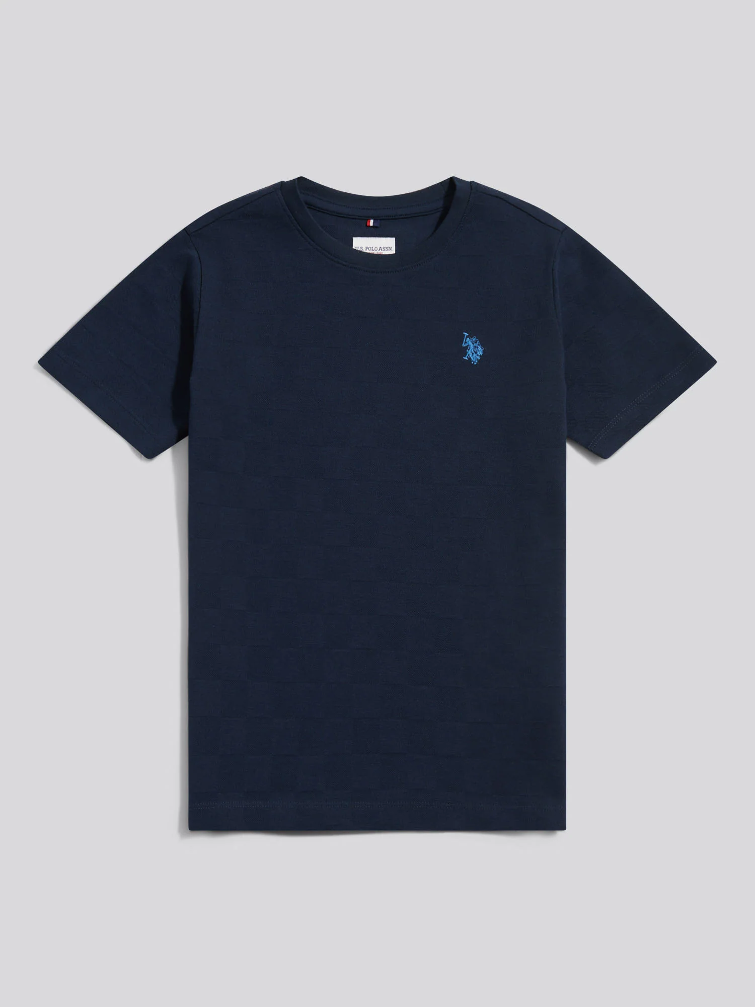 Boys Square Textured T-Shirt Dark Sapphire Navy - Image 5