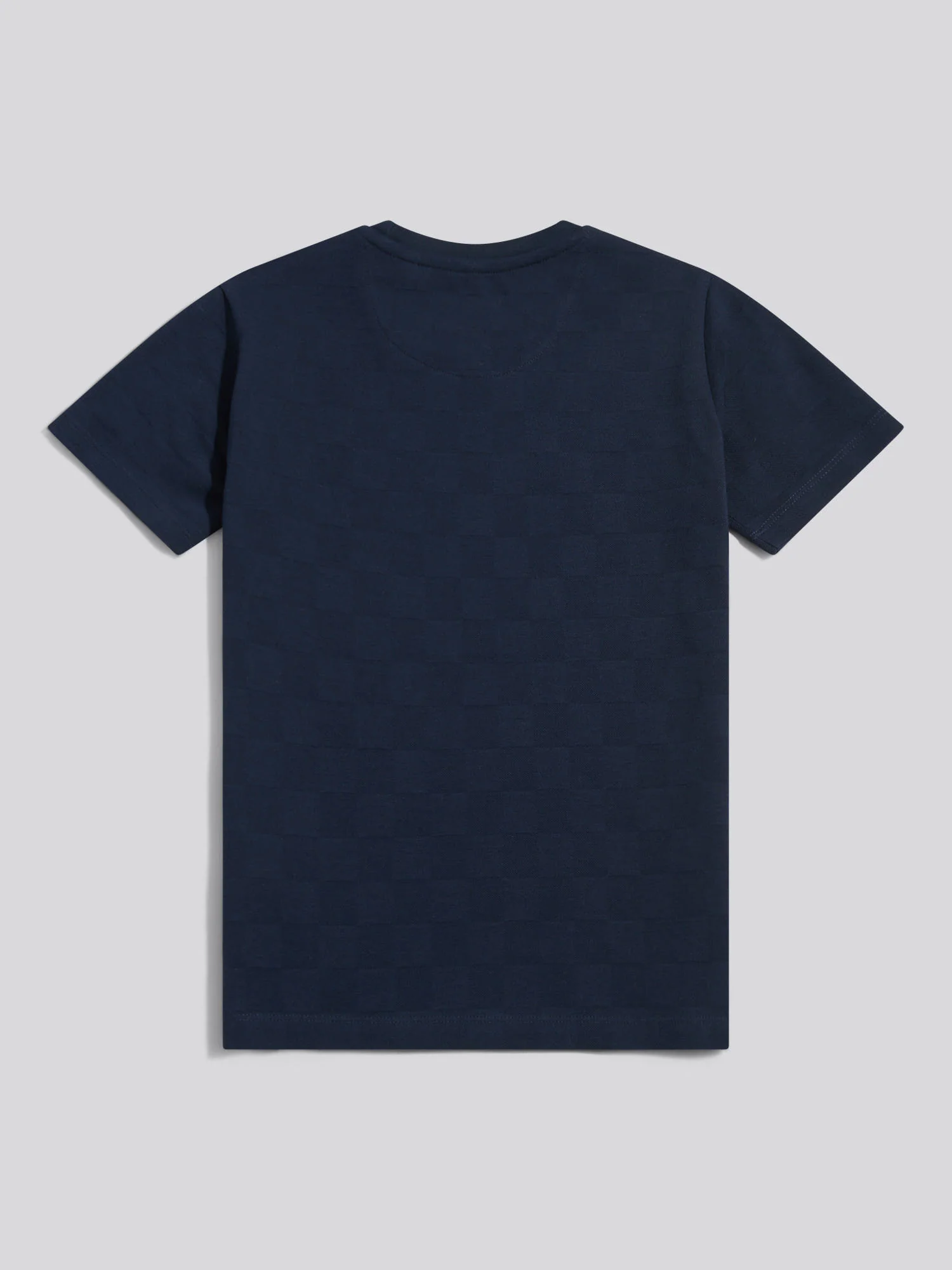 Boys Square Textured T-Shirt Dark Sapphire Navy - Image 6