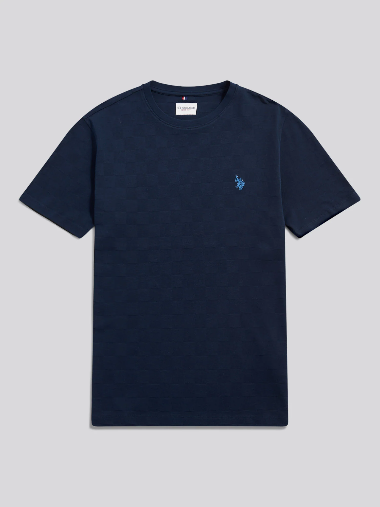 Mens Enlarged Square Texture T-Shirt Dark Sapphire Navy - Image 5