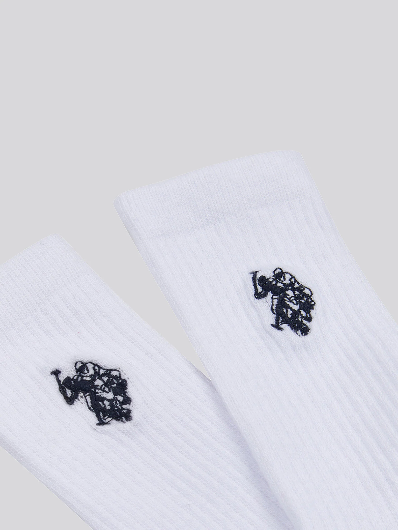 Five Pack Classic Sports Socks in Bright White - Image 3
