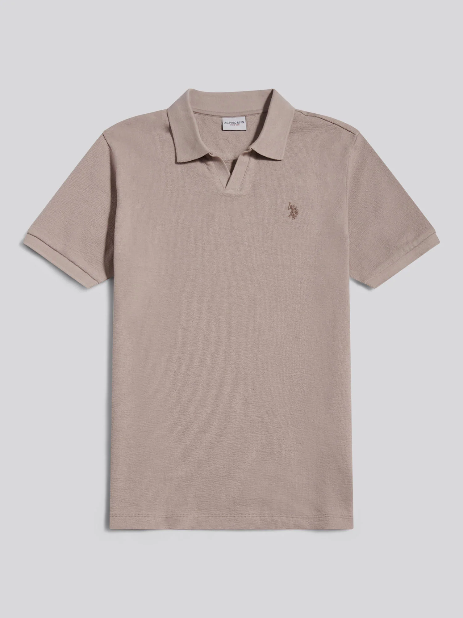 Mens Terry Open Collar Polo Shirt Atmosphere - Image 5