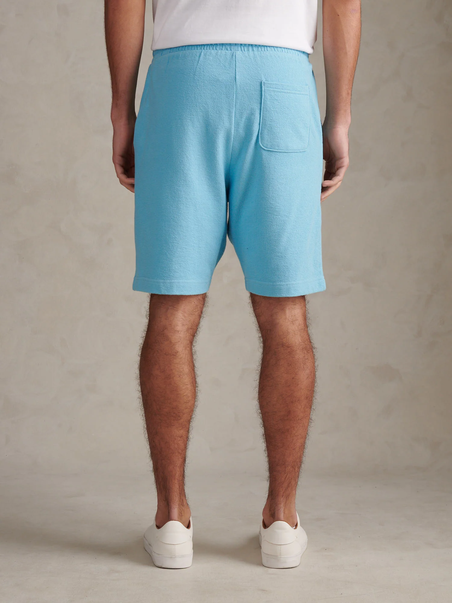 Mens Terry Sweat Shorts Air Blue - Image 4