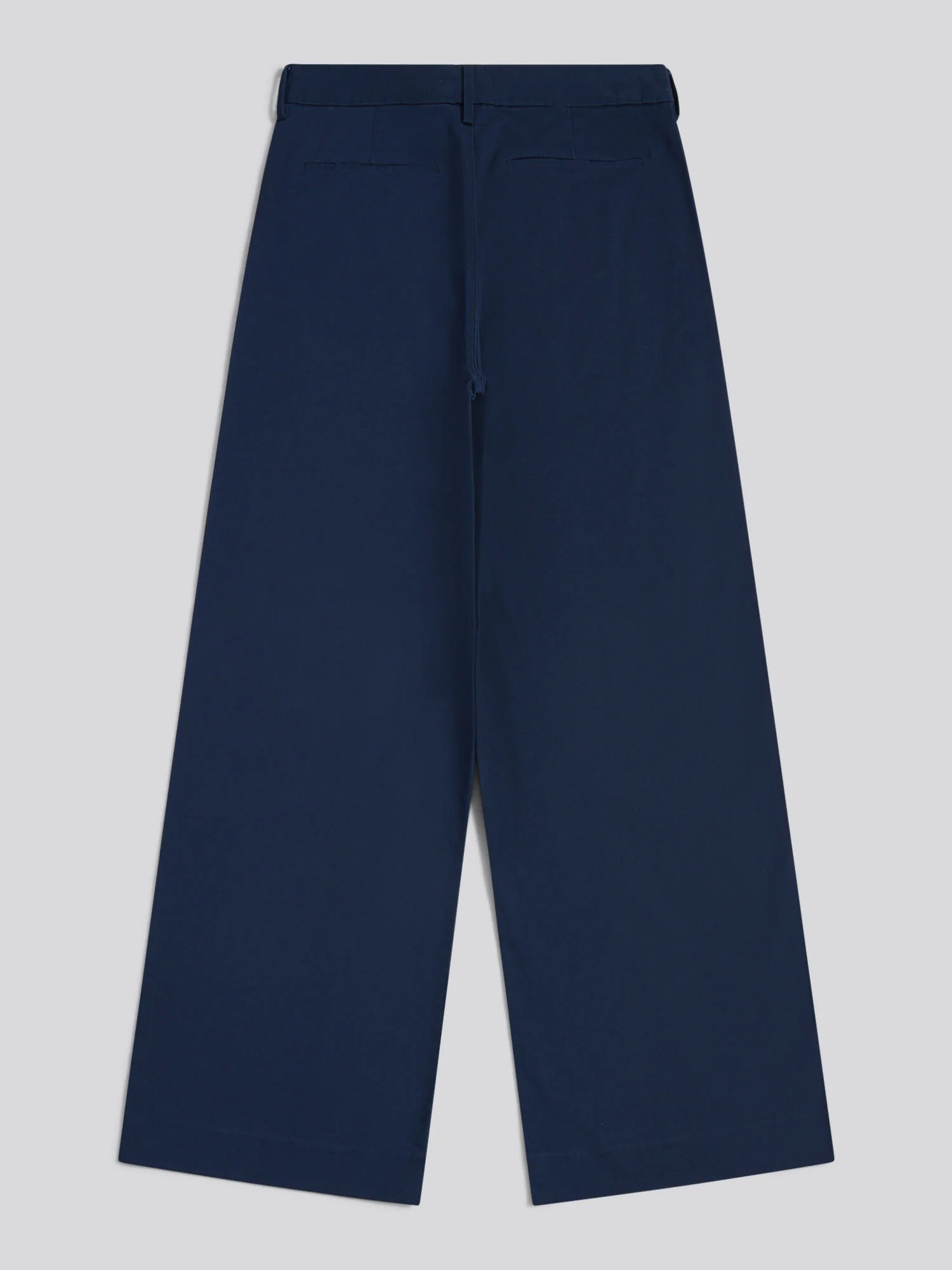 Womens Full Length Wide Leg Trousers Navy Iris - Image 6