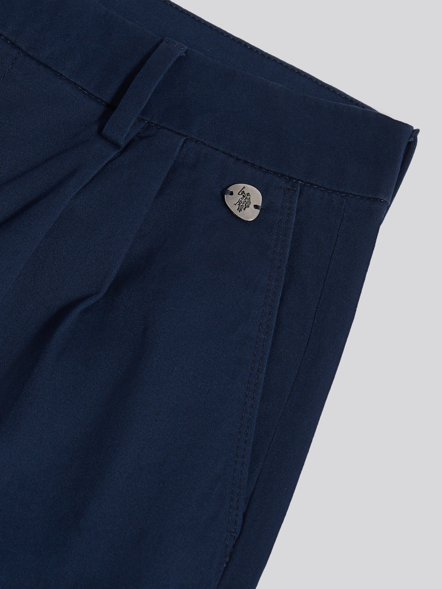 Womens Full Length Wide Leg Trousers Navy Iris - Image 7