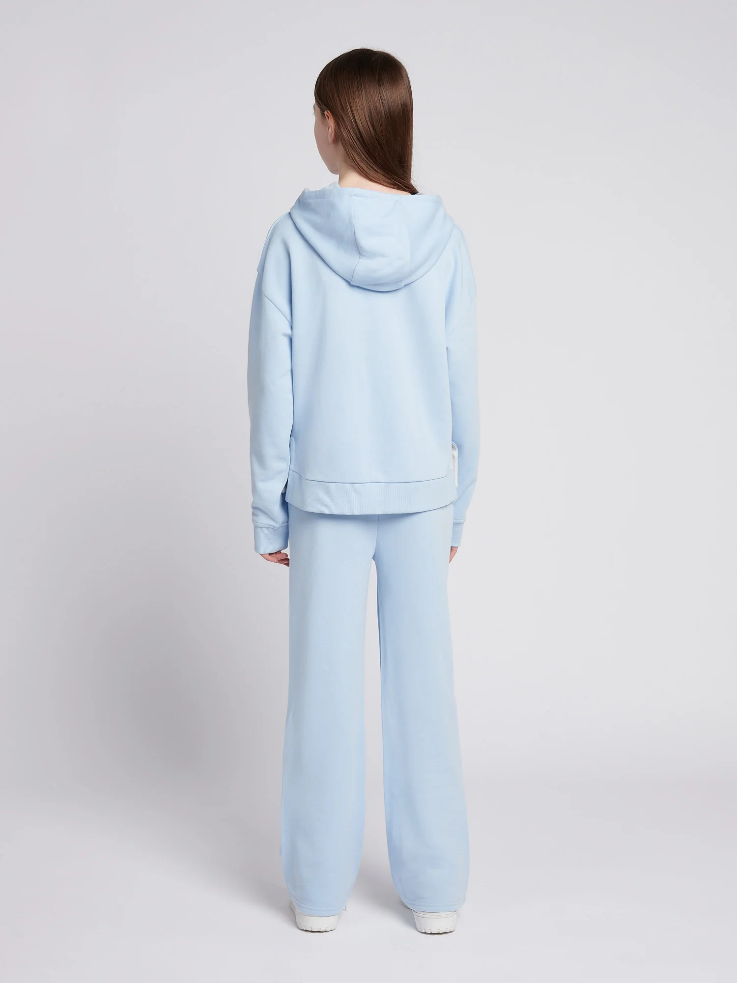 Girls Brushed Back Hoodie & Jogger Set in Windsurfer - Image 4